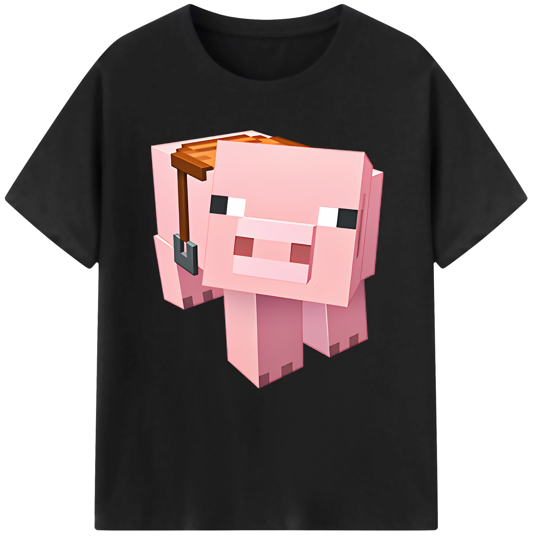 （画像用） マインクラフト ブロックの世界 Minecraft MC Block world レディースカジュアルプリントTシャツ（綿100％）