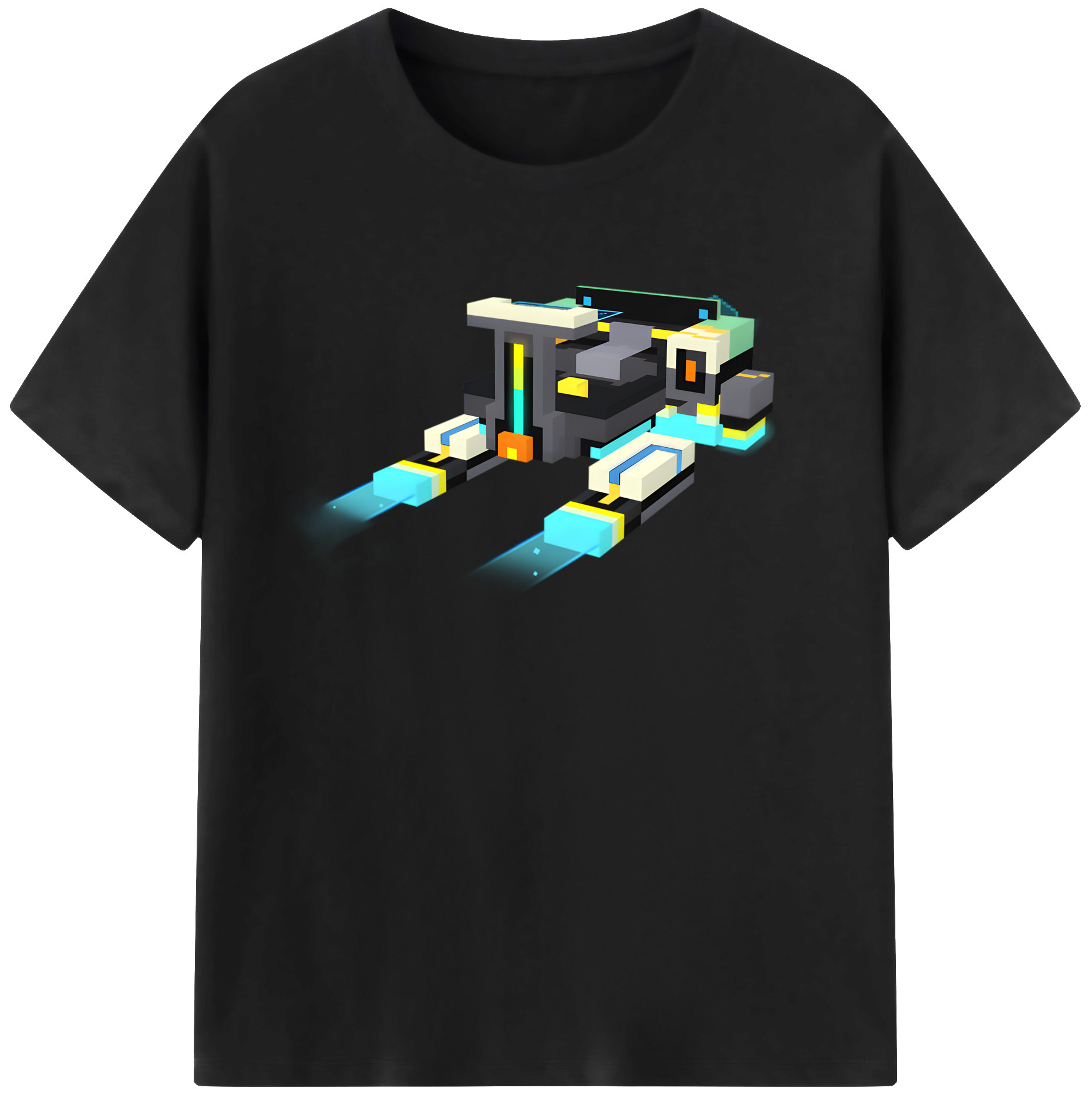 （画像用） マインクラフト ブロックの世界 Minecraft MC Block world レディースカジュアルプリントTシャツ（綿100％）