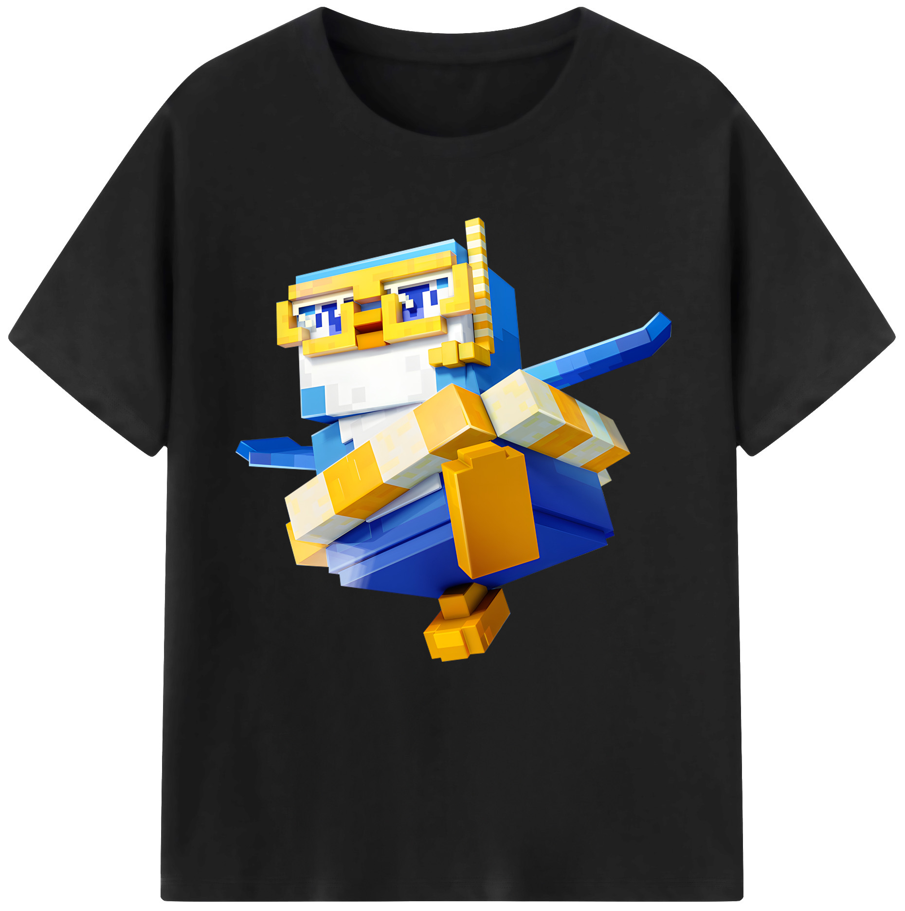 （画像用） マインクラフト ブロックの世界 Minecraft MC Block world レディースカジュアルプリントTシャツ（綿100％）