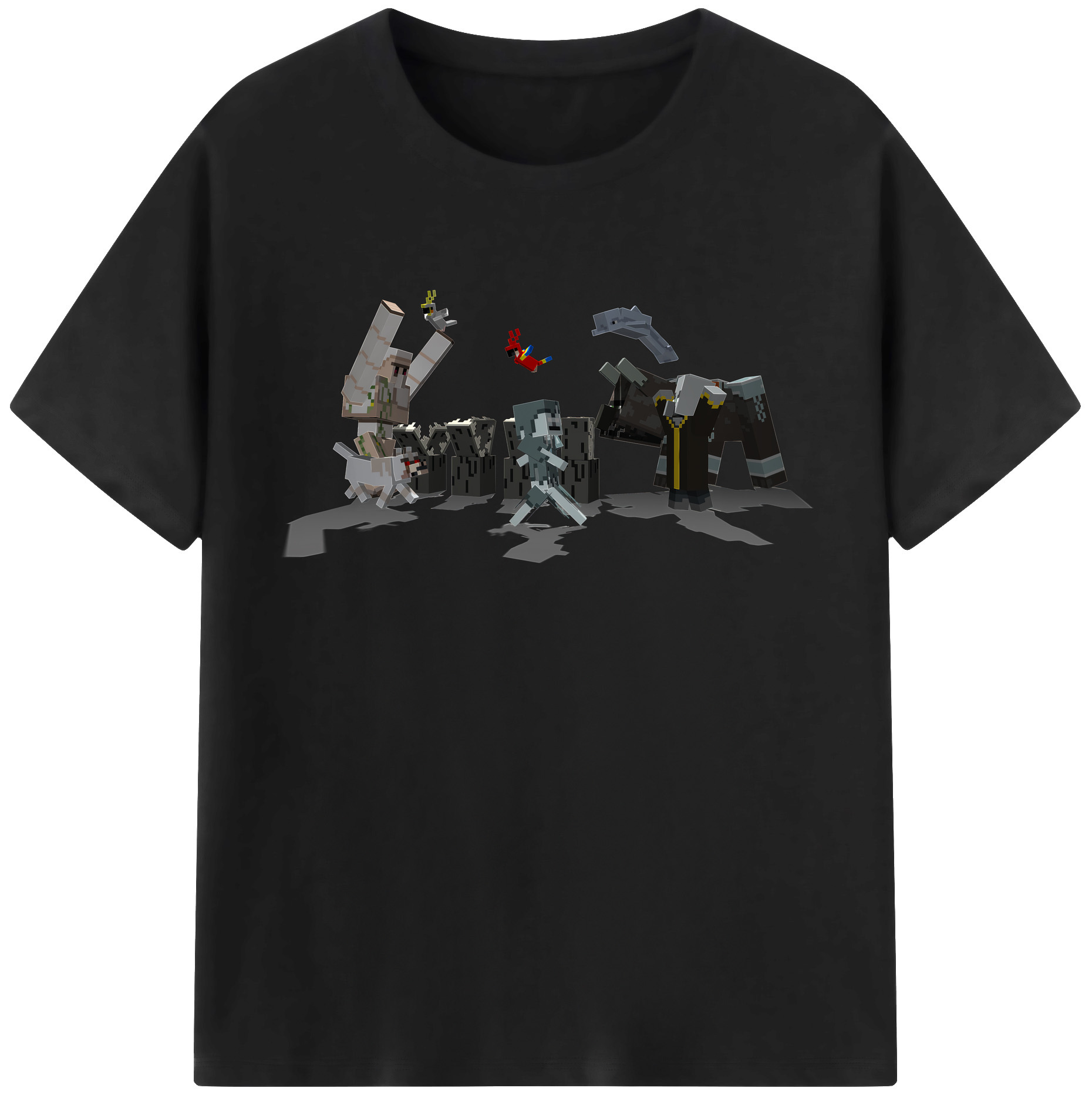 （画像用） マインクラフト ブロックの世界 Minecraft MC Block world レディースカジュアルプリントTシャツ（綿100％）