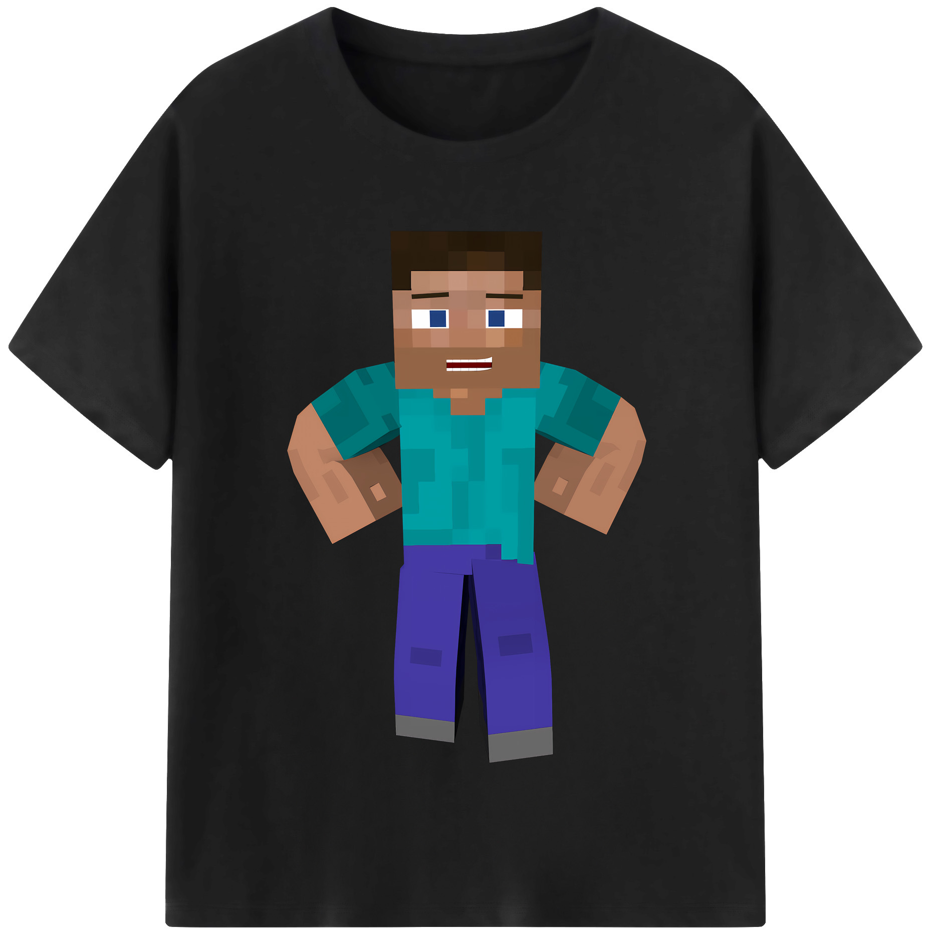（画像用） マインクラフト ブロックの世界 Minecraft MC Block world レディースカジュアルプリントTシャツ（綿100％）