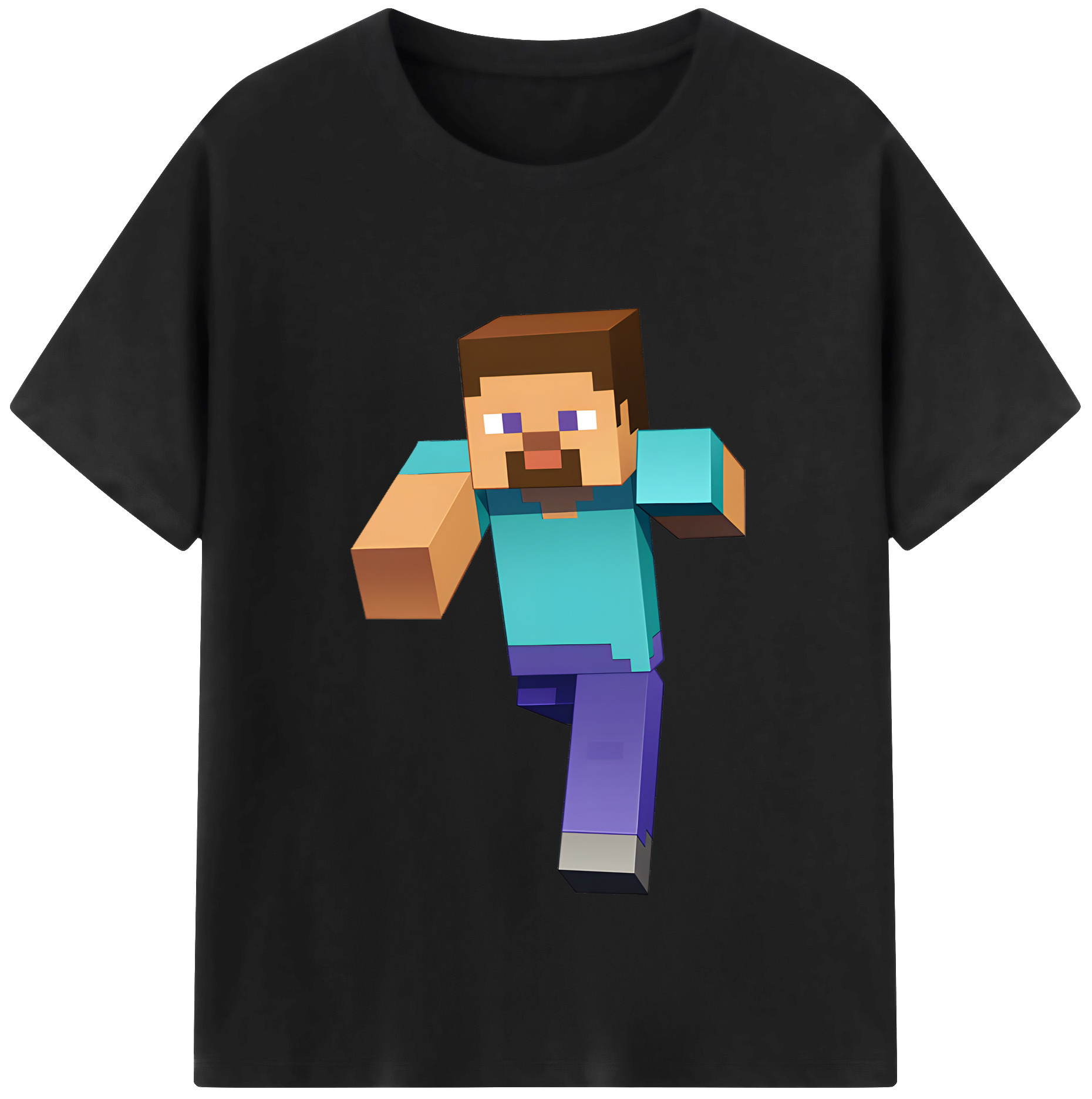 （画像用） マインクラフト ブロックの世界 Minecraft MC Block world レディースカジュアルプリントTシャツ（綿100％）