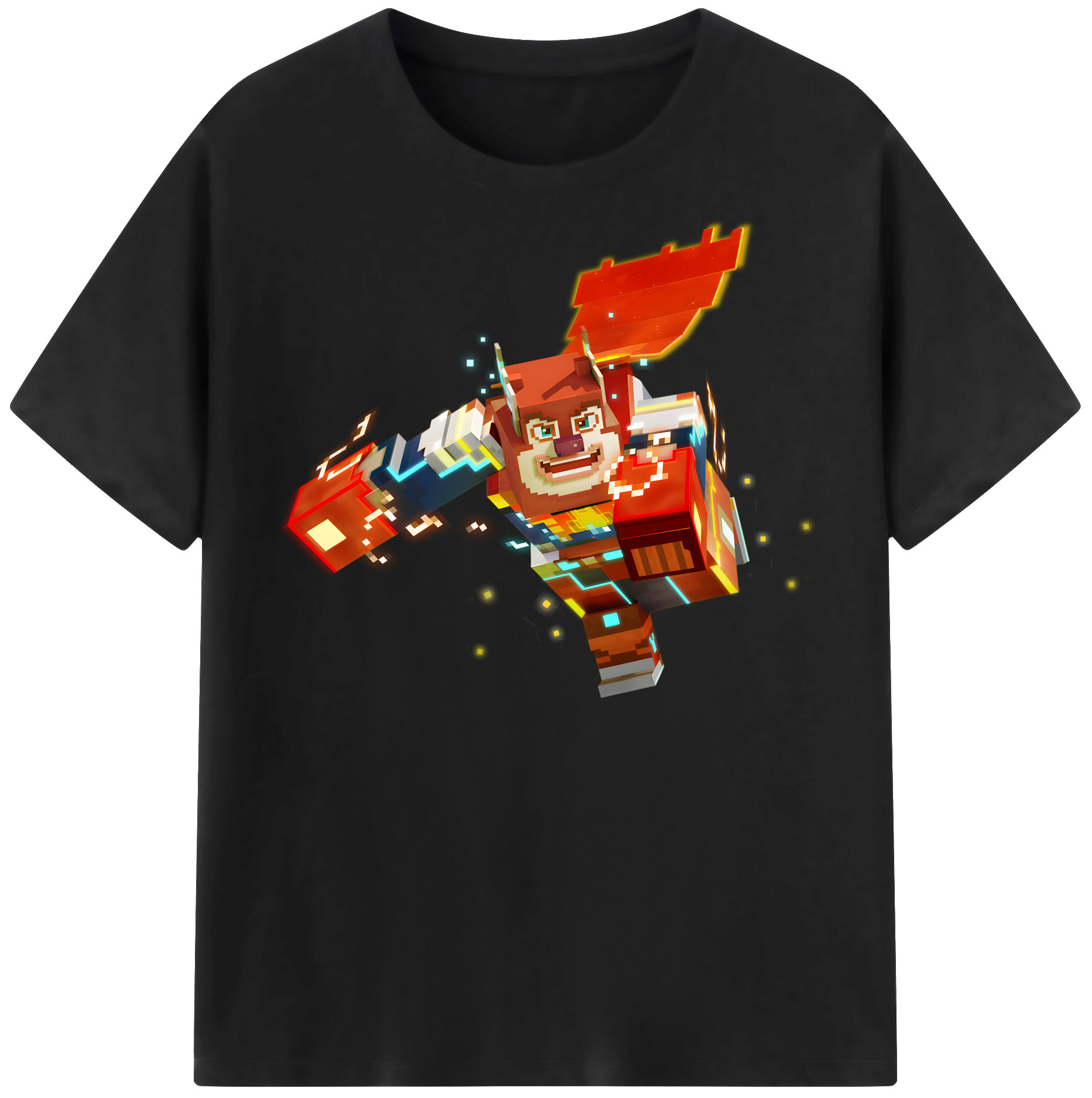 （画像用） マインクラフト ブロックの世界 Minecraft MC Block world レディースカジュアルプリントTシャツ（綿100％）