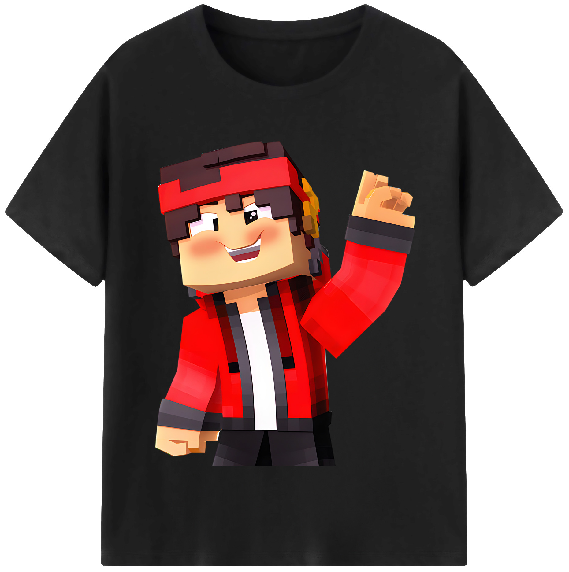 （画像用） マインクラフト ブロックの世界 Minecraft MC Block world レディースカジュアルプリントTシャツ（綿100％）