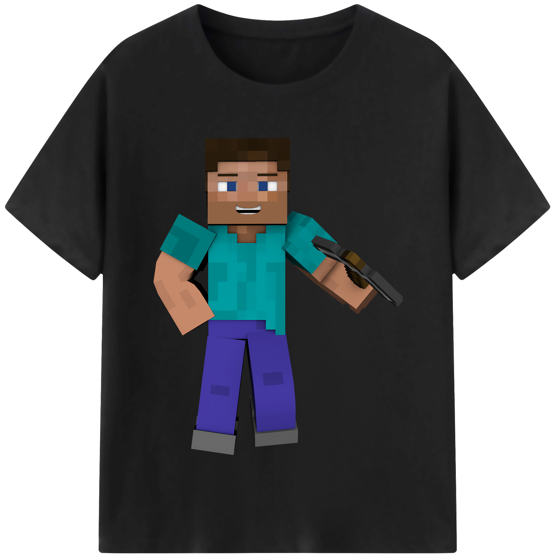 （画像用） マインクラフト ブロックの世界 Minecraft MC Block world レディースカジュアルプリントTシャツ（綿100％）