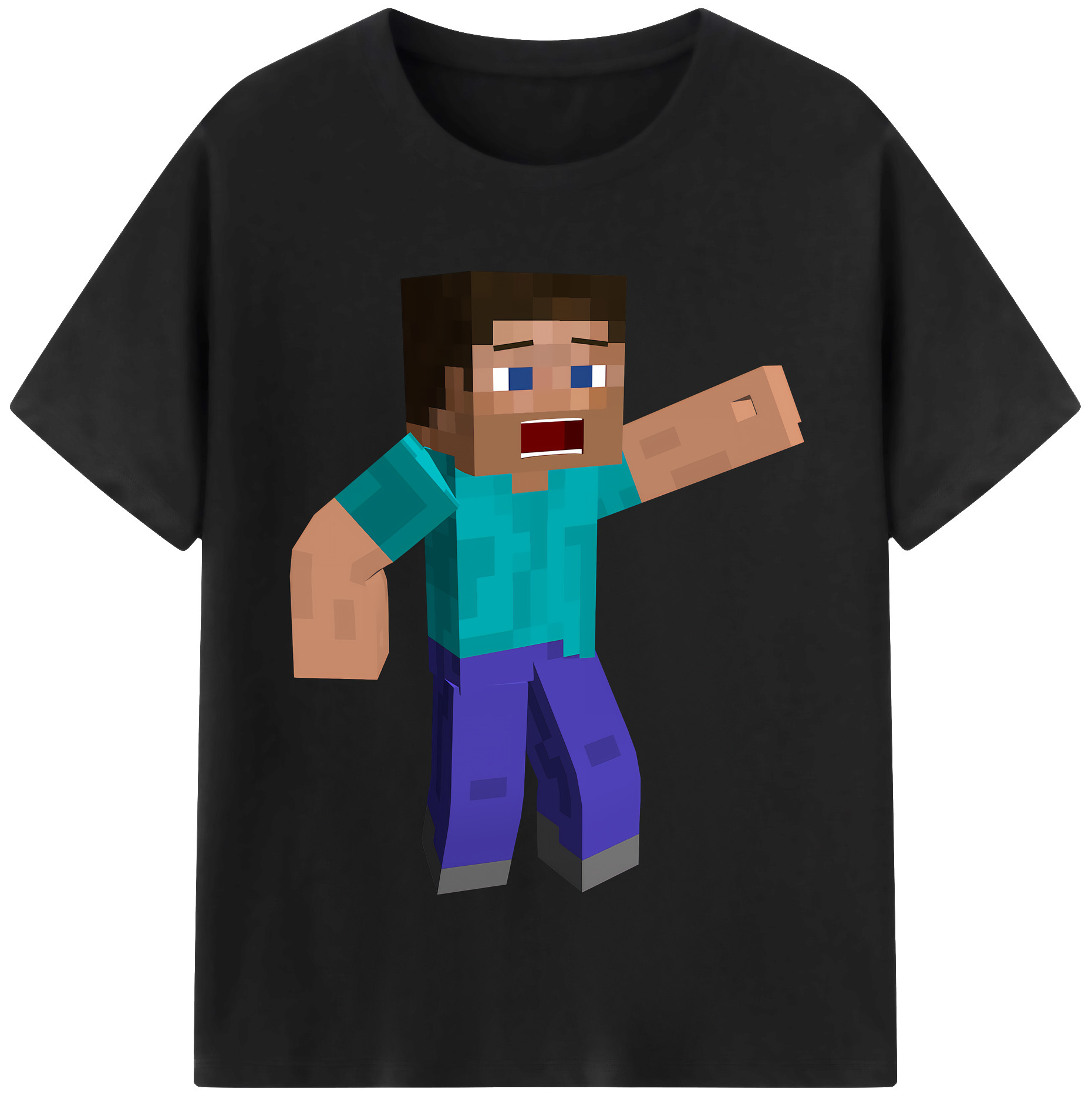 （画像用） マインクラフト ブロックの世界 Minecraft MC Block world レディースカジュアルプリントTシャツ（綿100％）