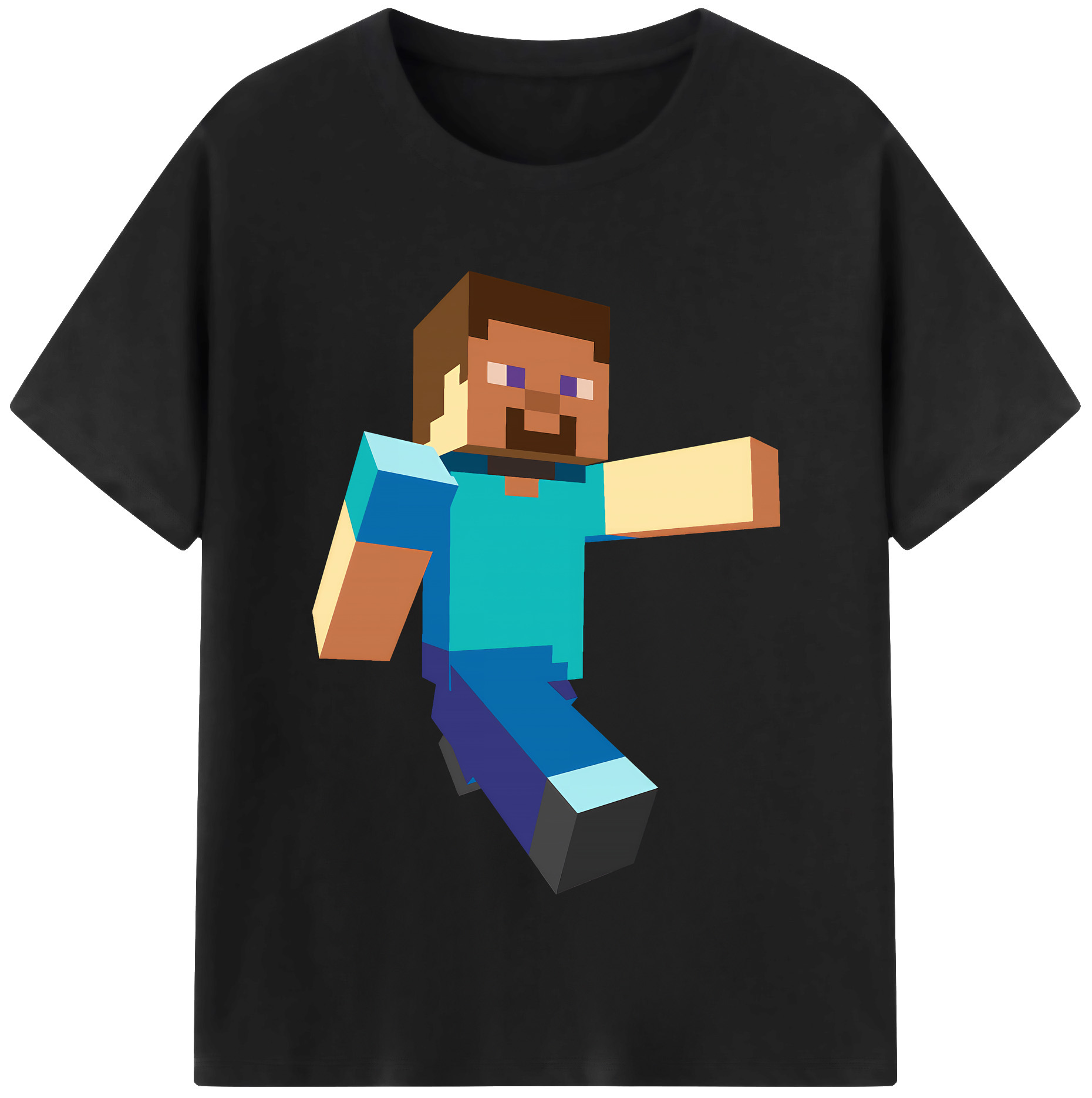 （画像用） マインクラフト ブロックの世界 Minecraft MC Block world レディースカジュアルプリントTシャツ（綿100％）
