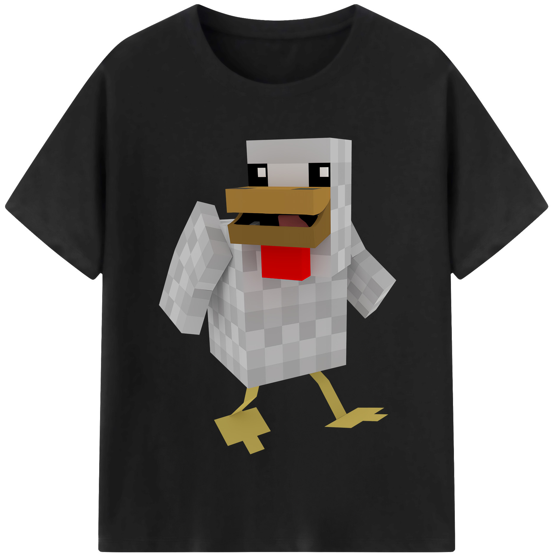 （画像用） マインクラフト ブロックの世界 Minecraft MC Block world レディースカジュアルプリントTシャツ（綿100％）
