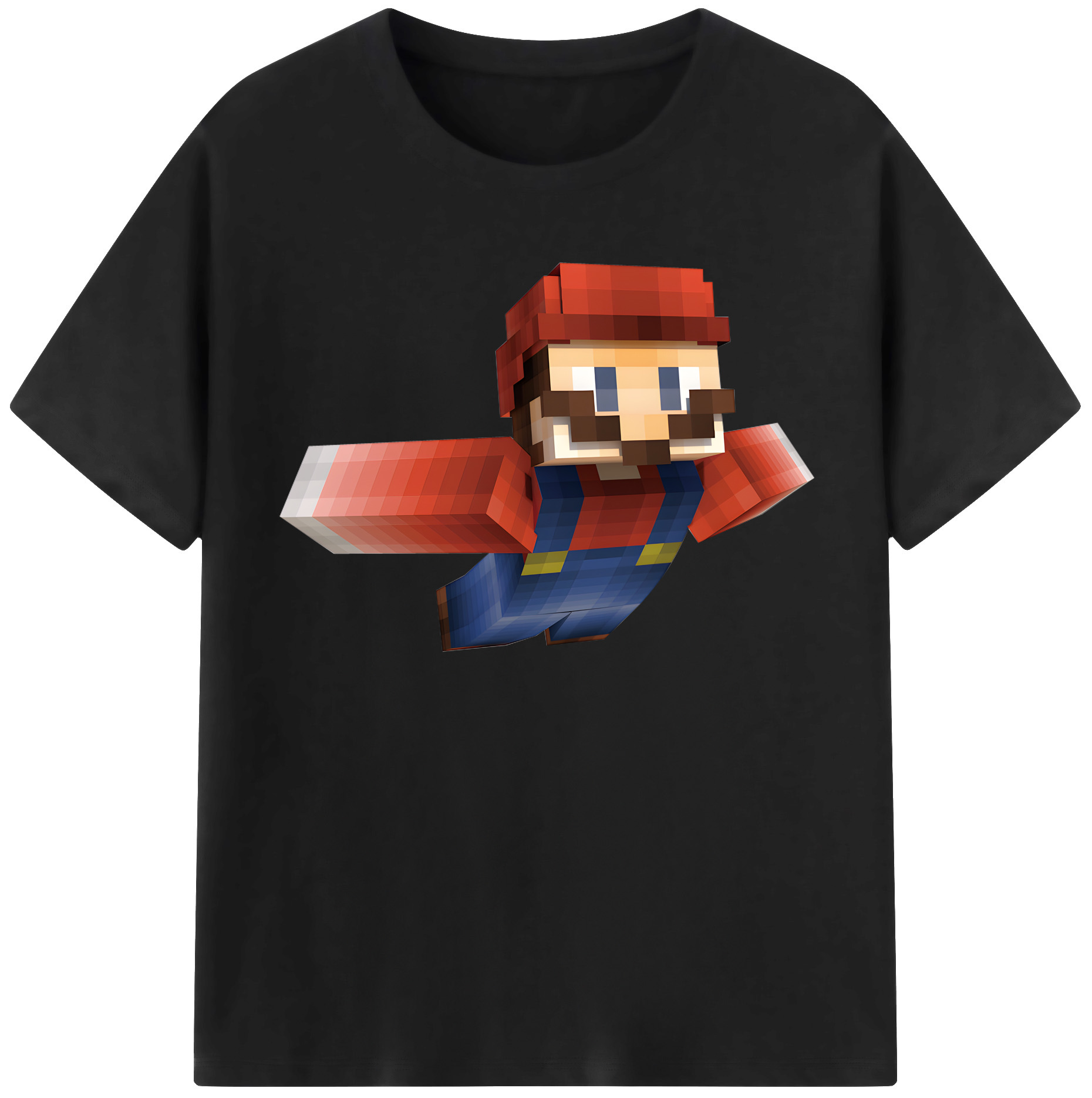 （画像用） マインクラフト ブロックの世界 Minecraft MC Block world レディースカジュアルプリントTシャツ（綿100％）