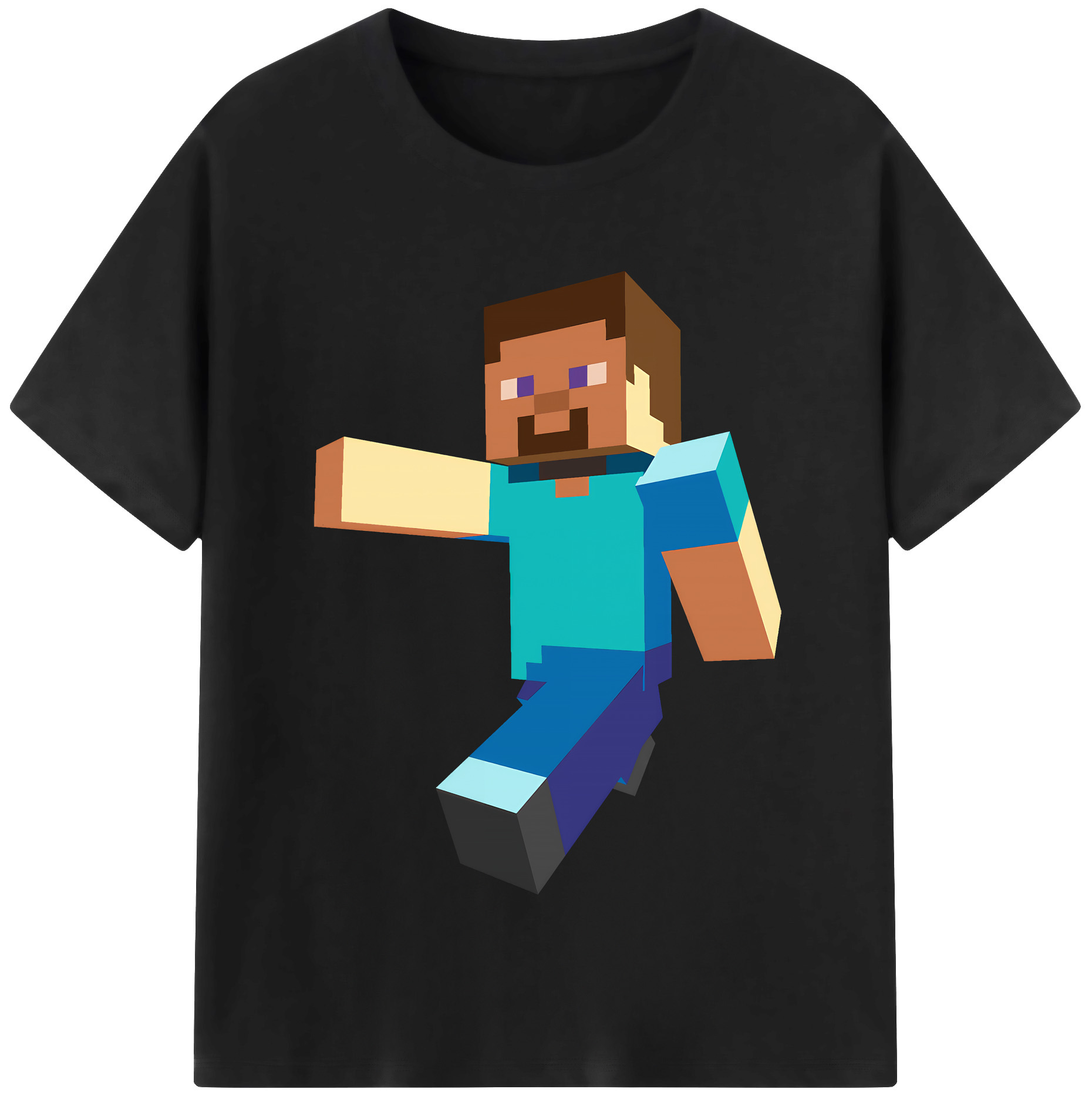 （画像用） マインクラフト ブロックの世界 Minecraft MC Block world レディースカジュアルプリントTシャツ（綿100％）