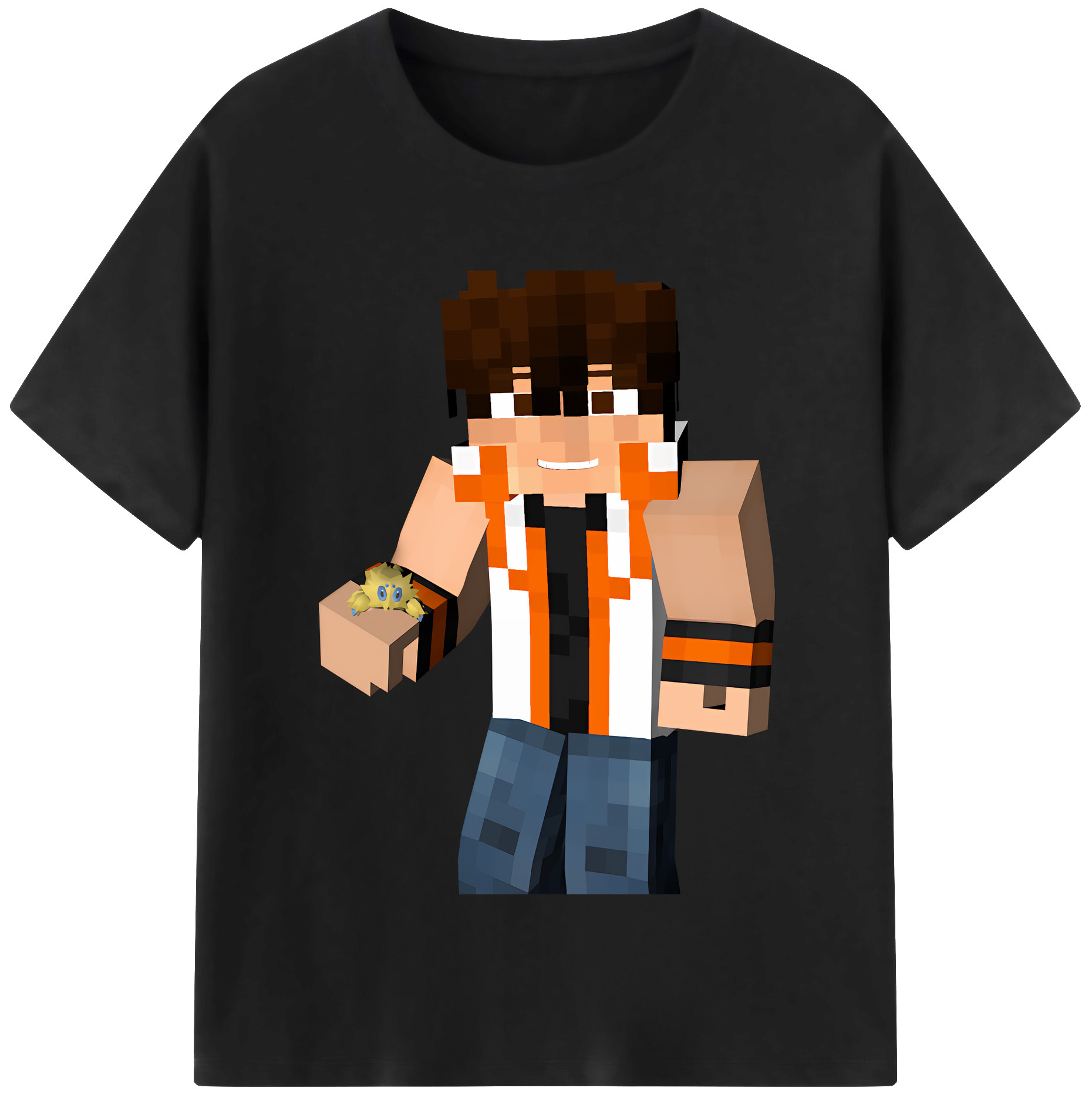 （画像用） マインクラフト ブロックの世界 Minecraft MC Block world レディースカジュアルプリントTシャツ（綿100％）
