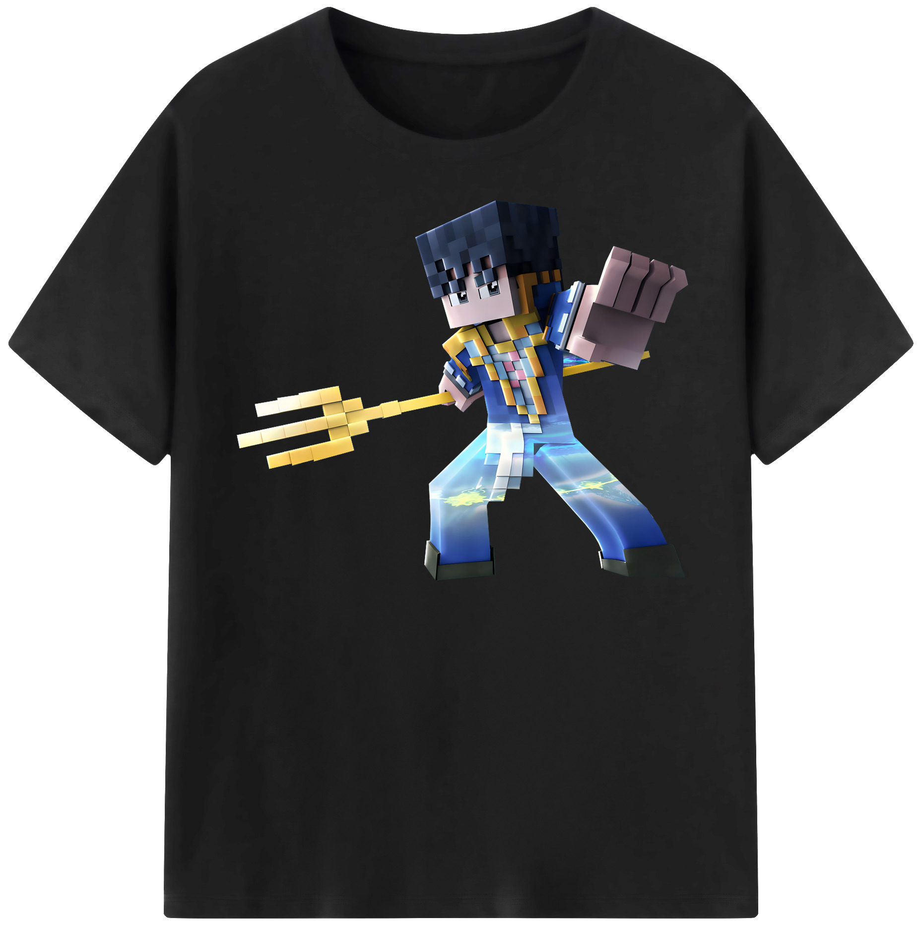 （画像用） マインクラフト ブロックの世界 Minecraft MC Block world レディースカジュアルプリントTシャツ（綿100％）