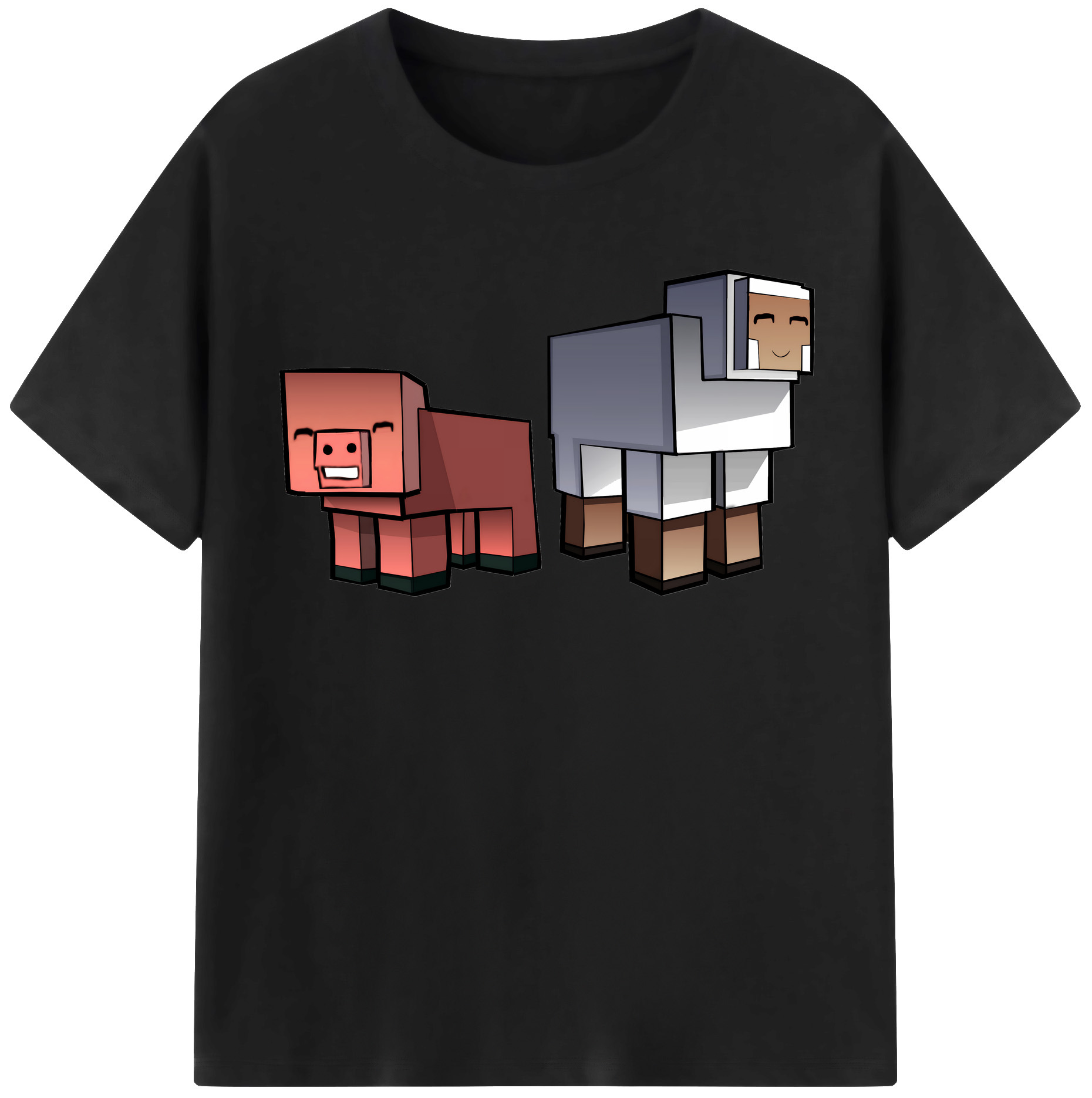 （画像用） マインクラフト ブロックの世界 Minecraft MC Block world レディースカジュアルプリントTシャツ（綿100％）
