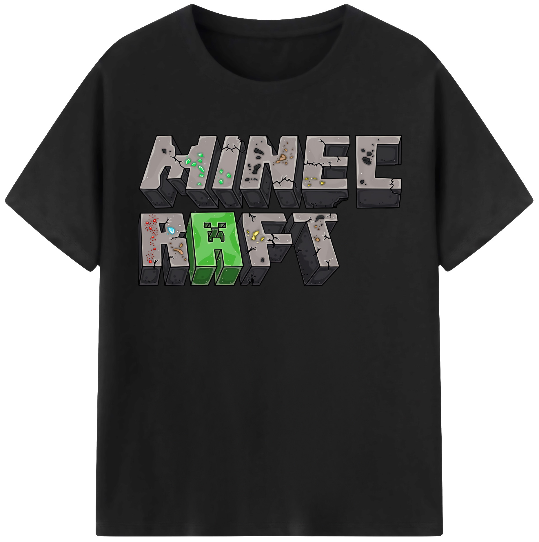 （画像用） マインクラフト ブロックの世界 Minecraft MC Block world レディースカジュアルプリントTシャツ（綿100％）
