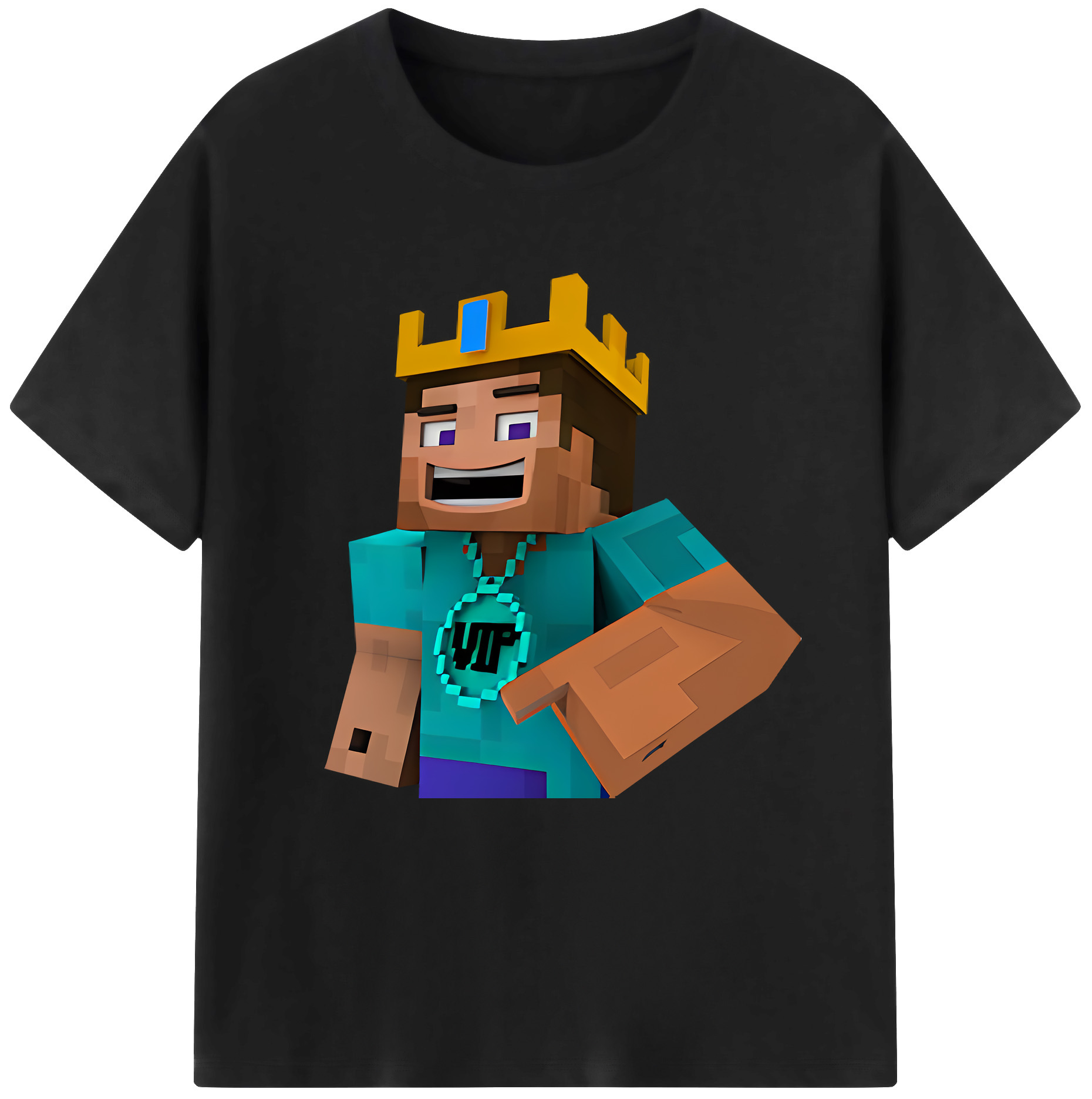 （画像用） マインクラフト ブロックの世界 Minecraft MC Block world レディースカジュアルプリントTシャツ（綿100％）