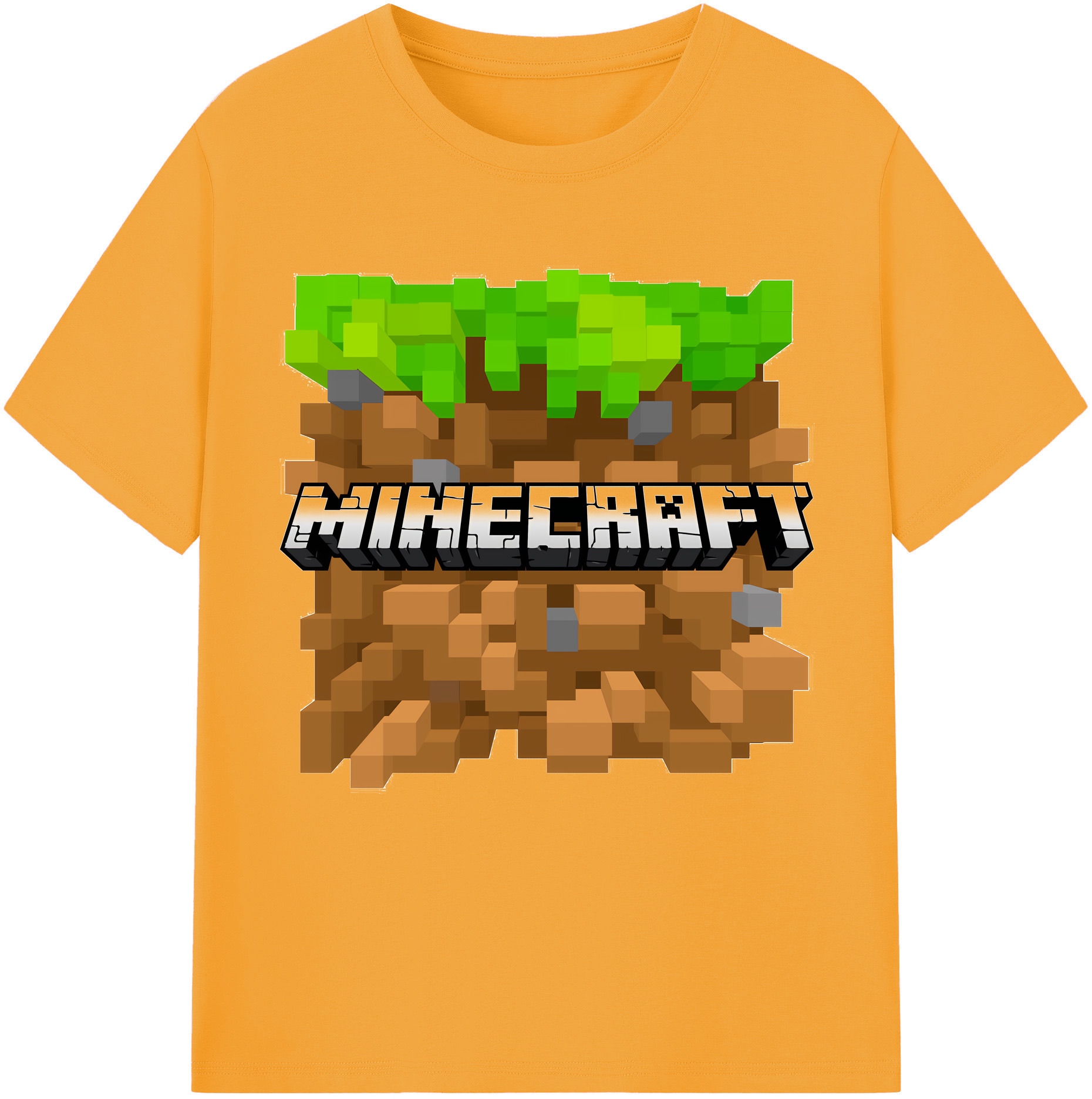 （画像用） マインクラフト ブロックの世界 Minecraft MC Block world レディースカジュアルプリントTシャツ（綿100％）