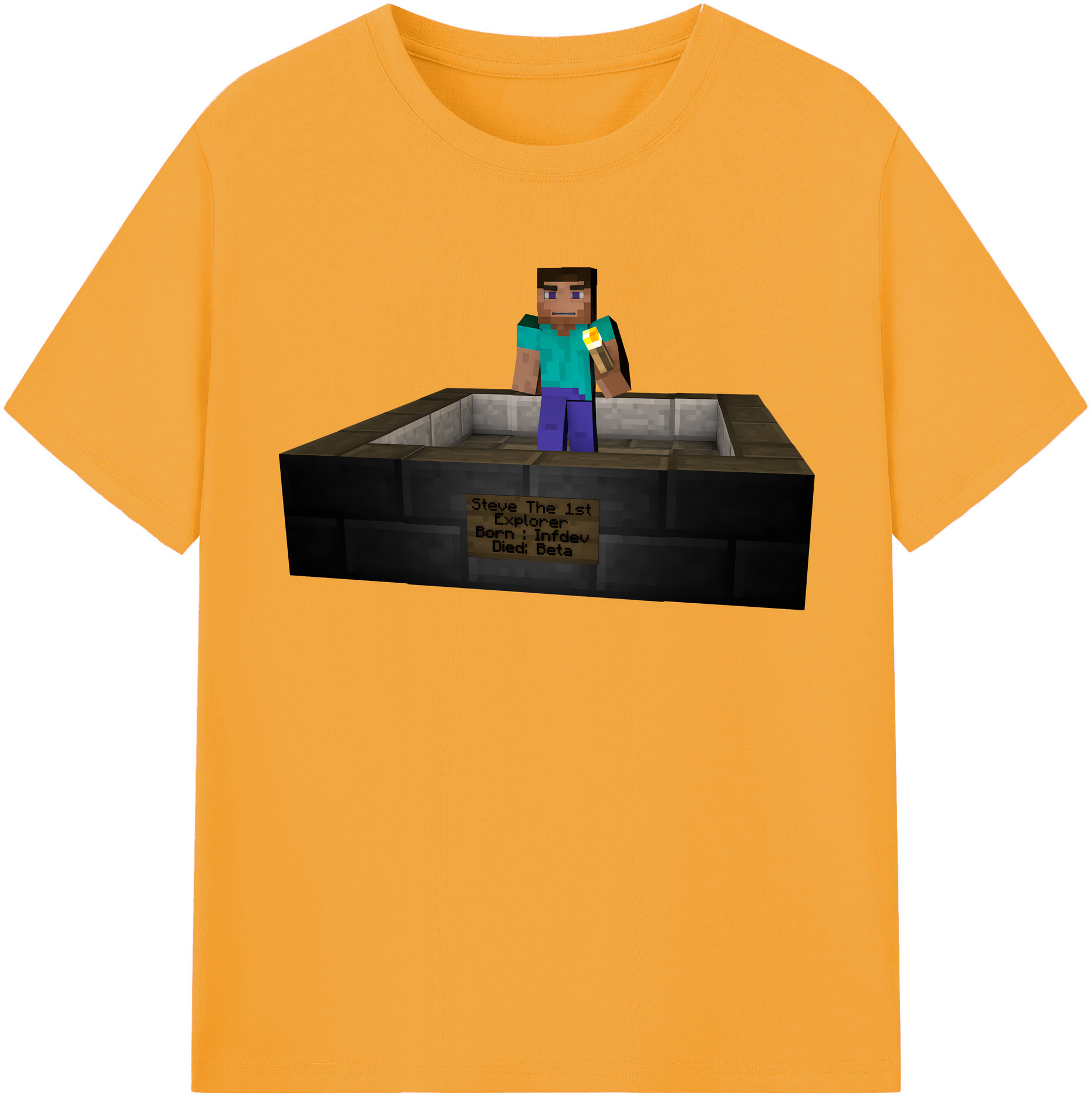 （画像用） マインクラフト ブロックの世界 Minecraft MC Block world レディースカジュアルプリントTシャツ（綿100％）