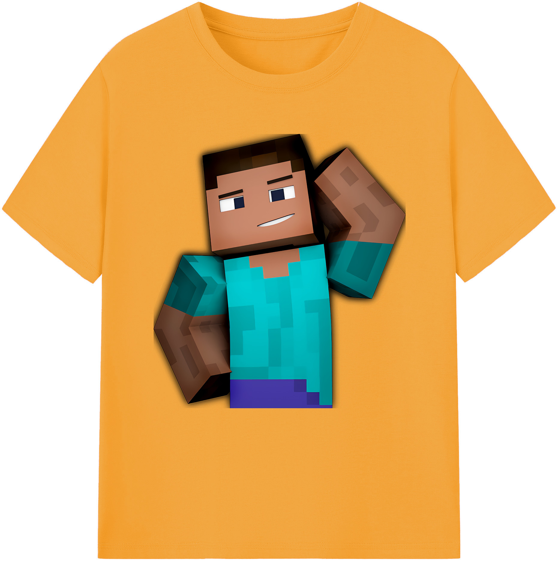 （画像用） マインクラフト ブロックの世界 Minecraft MC Block world レディースカジュアルプリントTシャツ（綿100％）