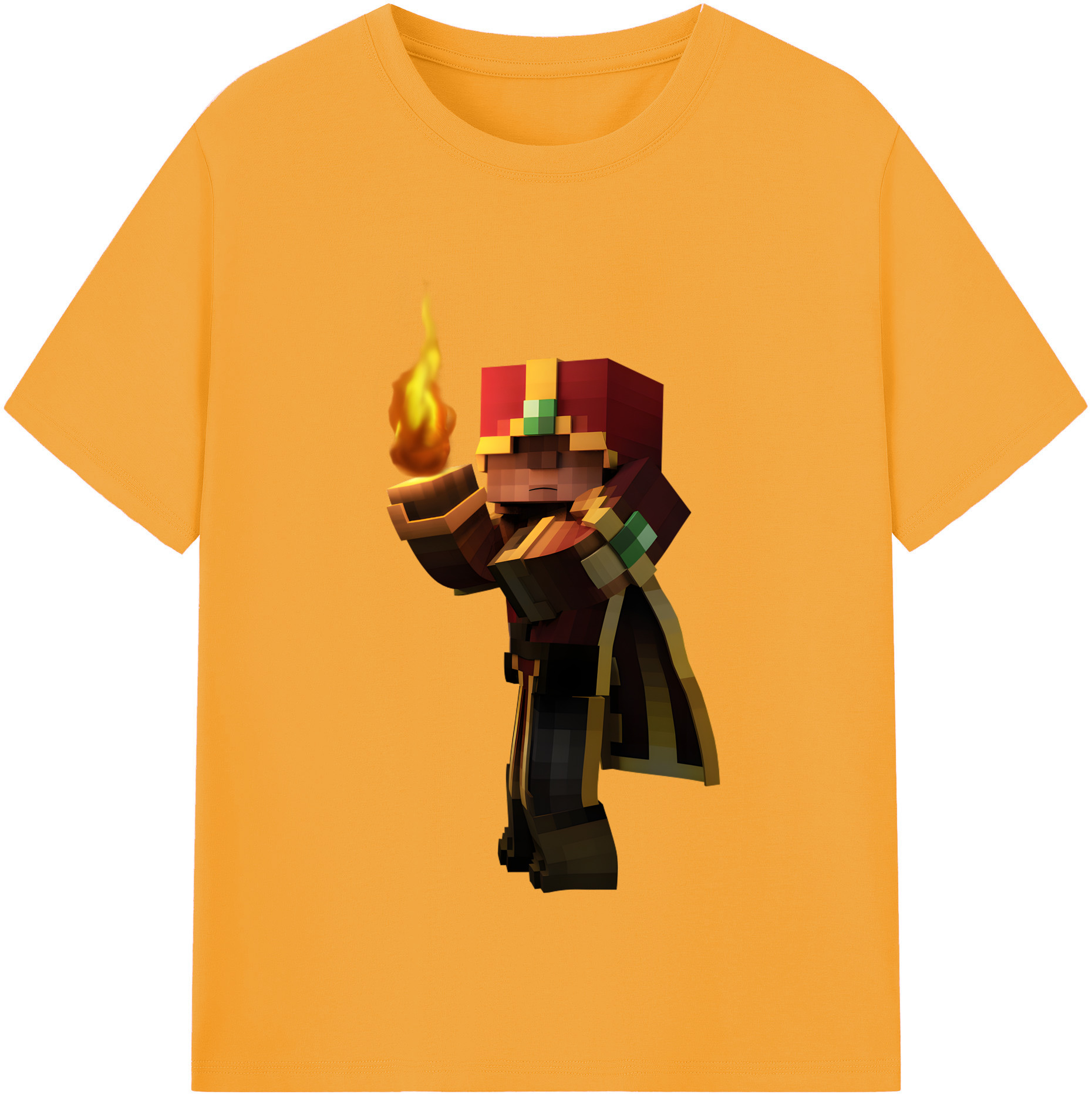 （画像用） マインクラフト ブロックの世界 Minecraft MC Block world レディースカジュアルプリントTシャツ（綿100％）