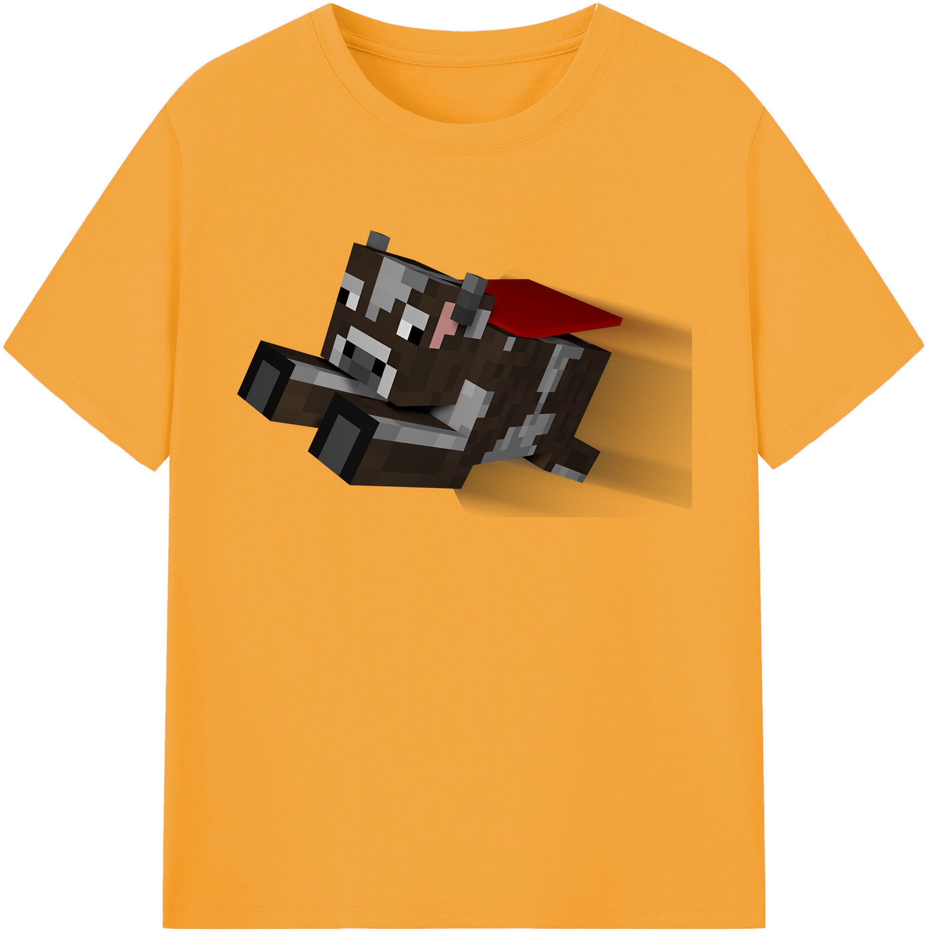 （画像用） マインクラフト ブロックの世界 Minecraft MC Block world レディースカジュアルプリントTシャツ（綿100％）