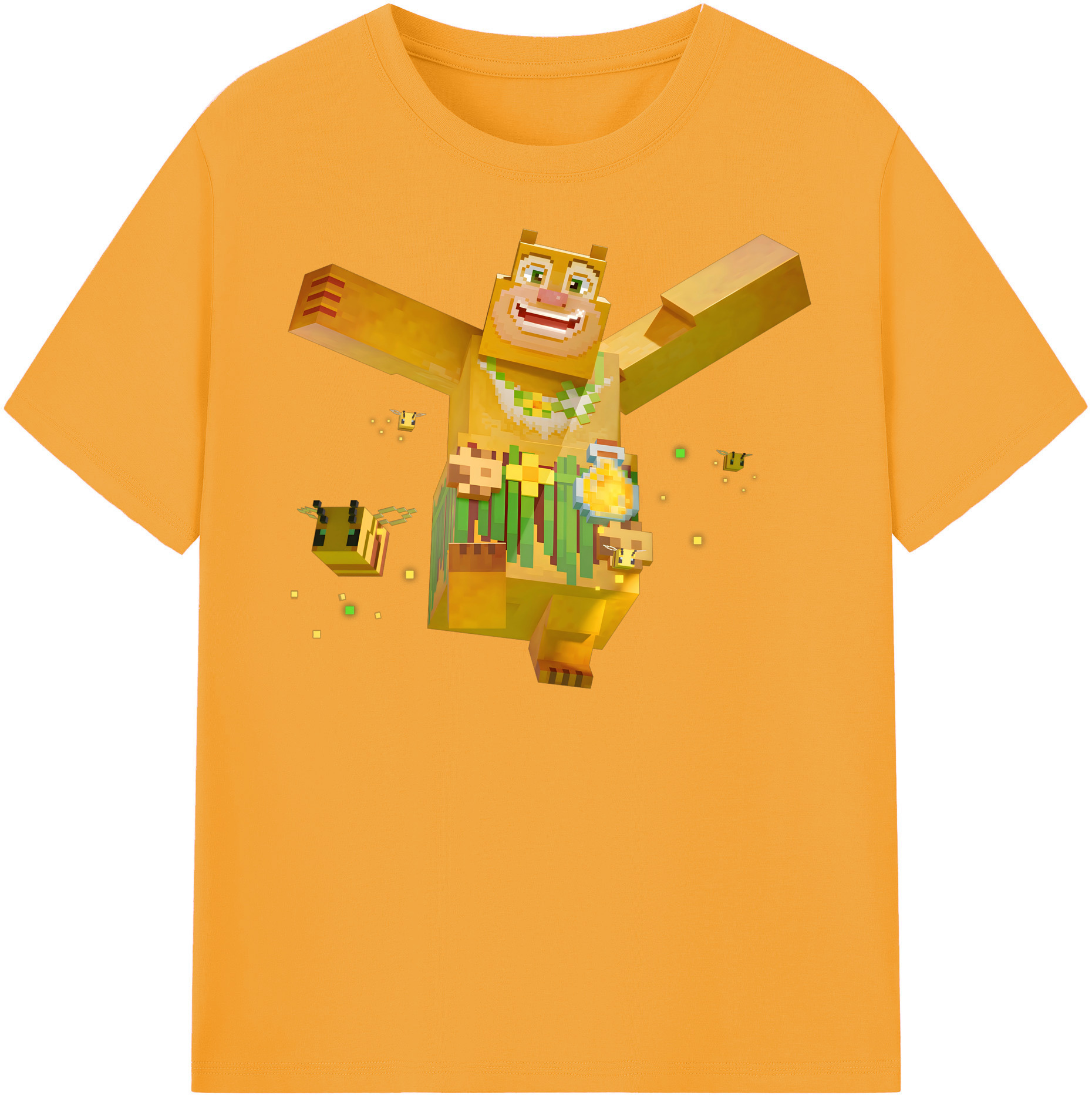 （画像用） マインクラフト ブロックの世界 Minecraft MC Block world レディースカジュアルプリントTシャツ（綿100％）