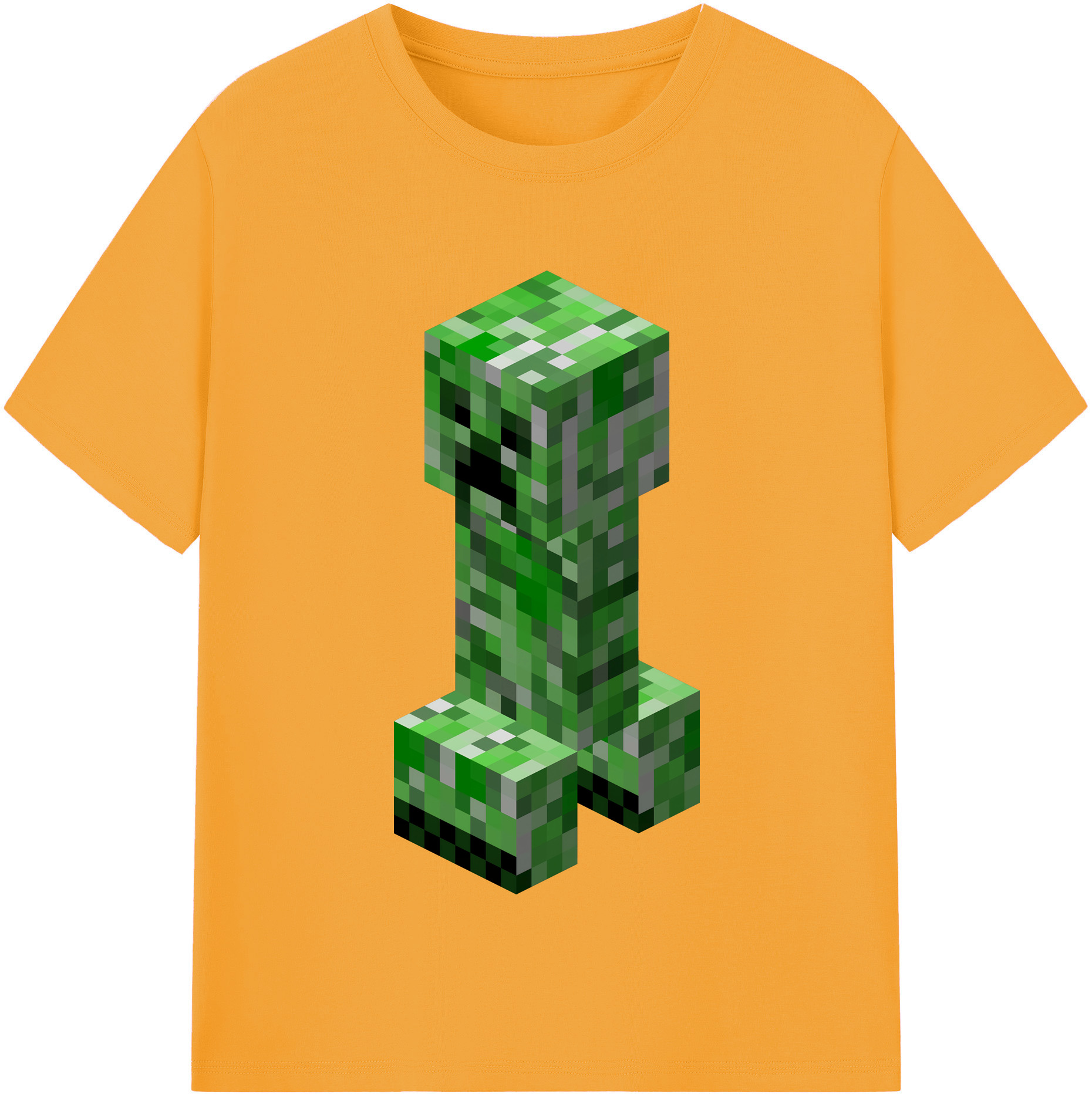 （画像用） マインクラフト ブロックの世界 Minecraft MC Block world レディースカジュアルプリントTシャツ（綿100％）
