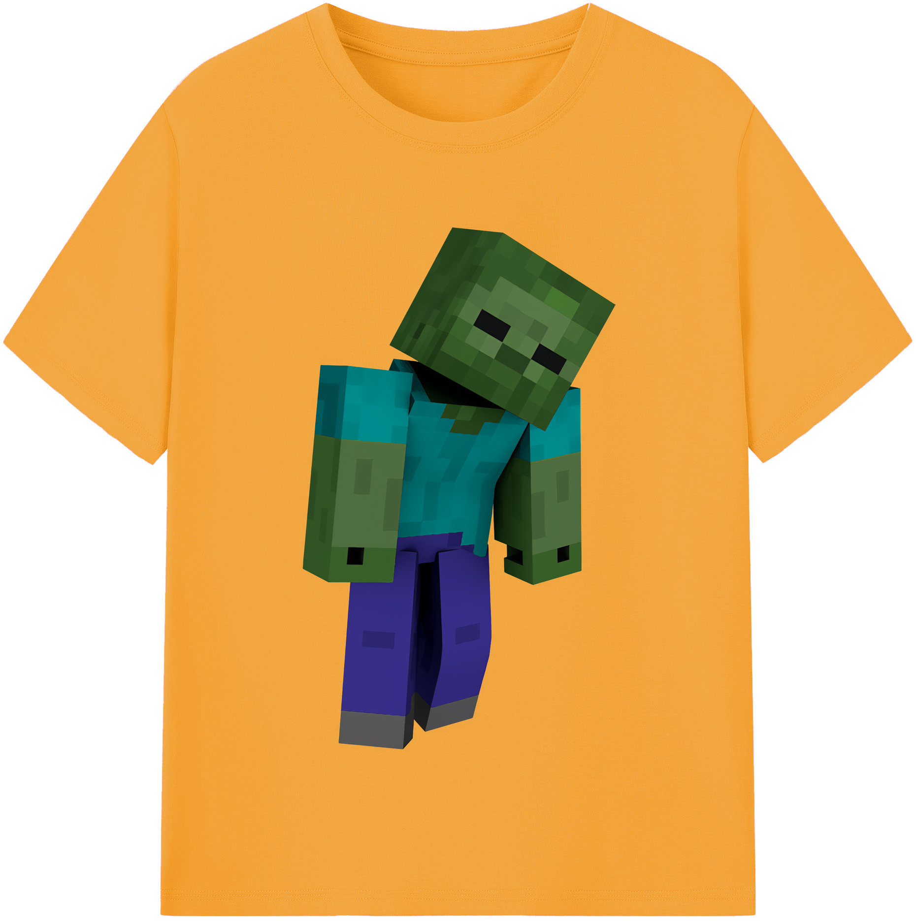 （画像用） マインクラフト ブロックの世界 Minecraft MC Block world レディースカジュアルプリントTシャツ（綿100％）