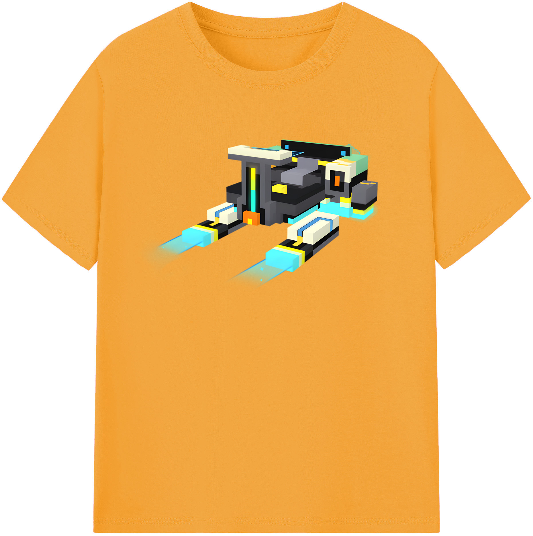 （画像用） マインクラフト ブロックの世界 Minecraft MC Block world レディースカジュアルプリントTシャツ（綿100％）