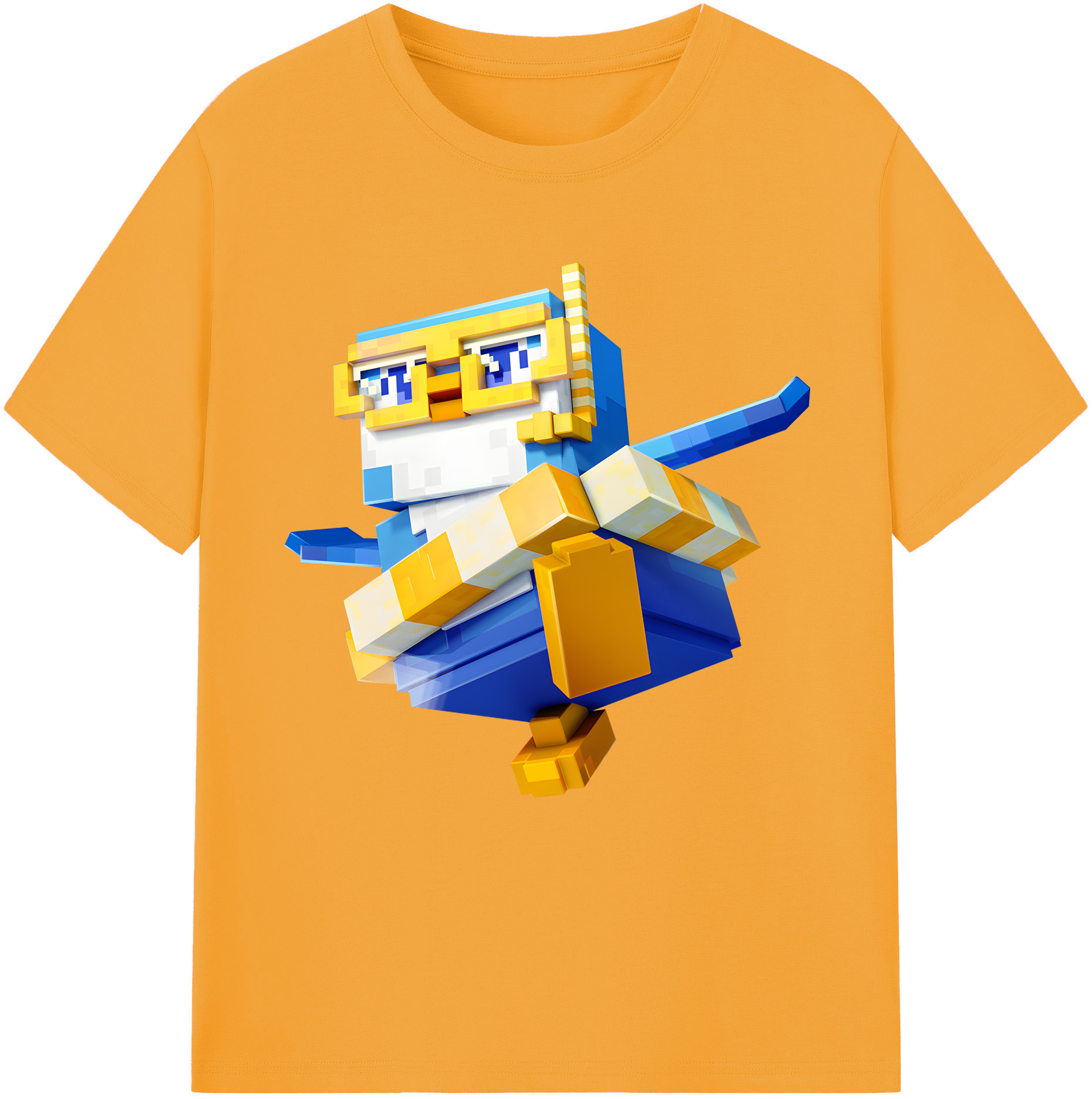 （画像用） マインクラフト ブロックの世界 Minecraft MC Block world レディースカジュアルプリントTシャツ（綿100％）