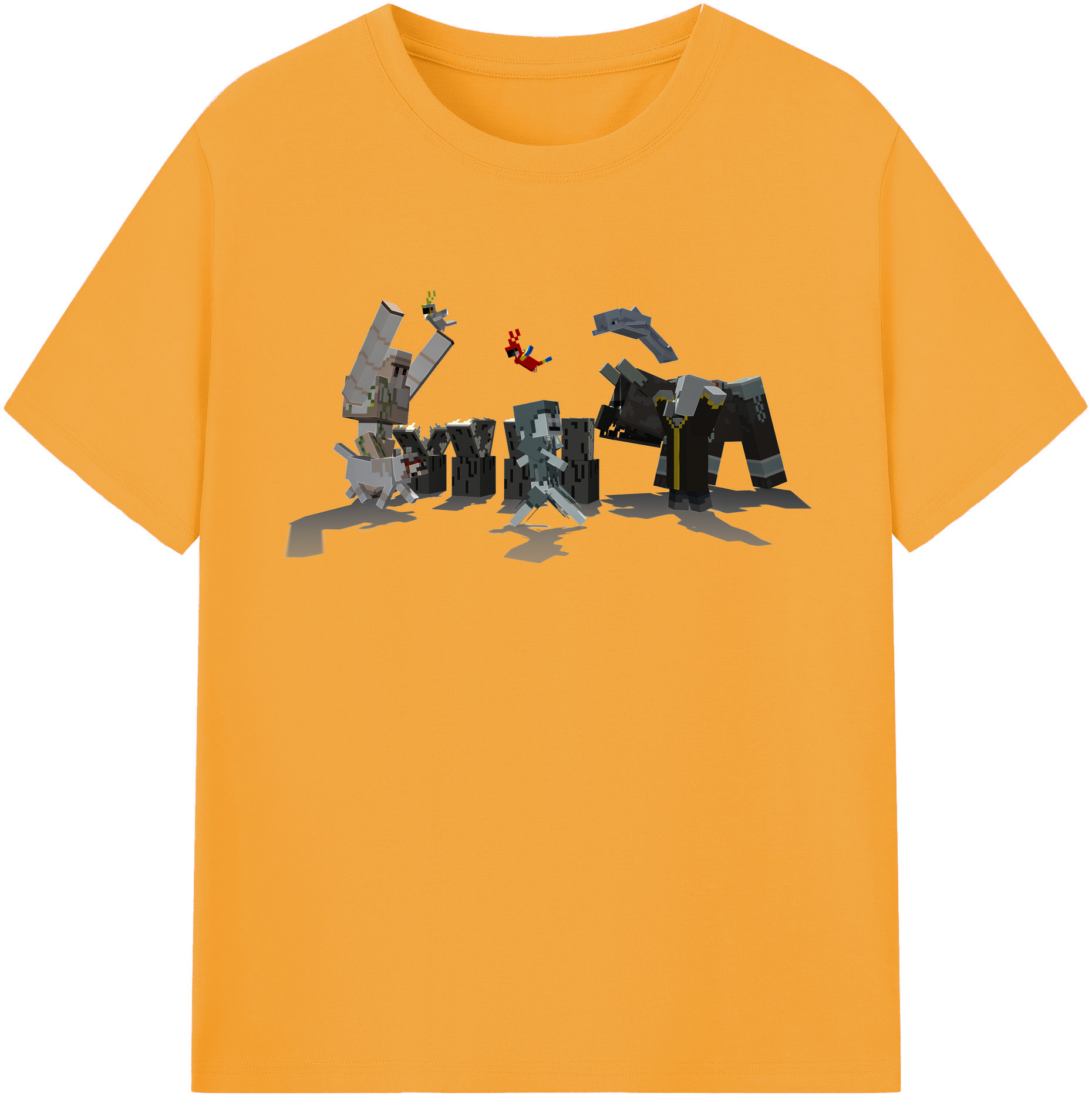 （画像用） マインクラフト ブロックの世界 Minecraft MC Block world レディースカジュアルプリントTシャツ（綿100％）