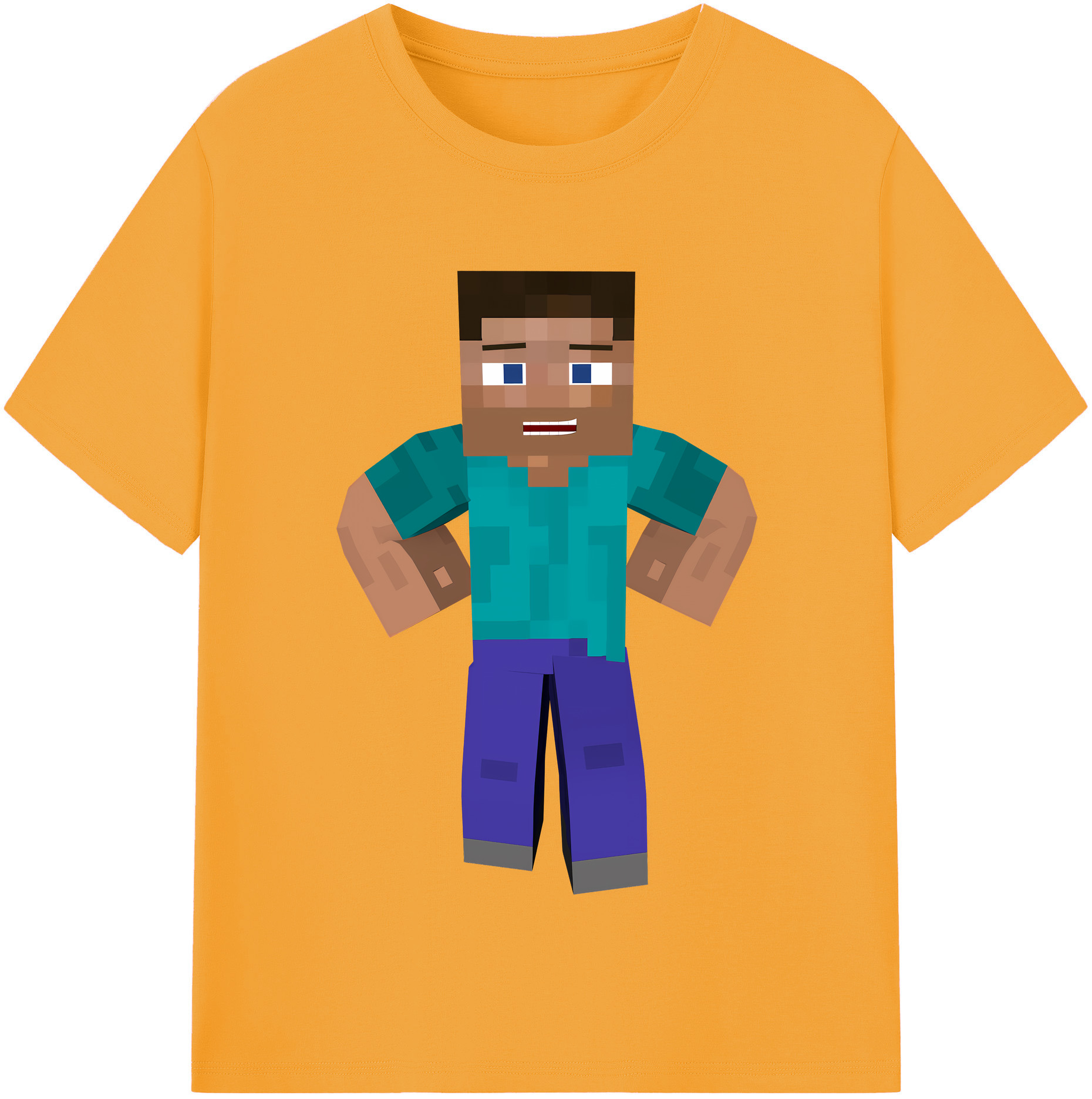 （画像用） マインクラフト ブロックの世界 Minecraft MC Block world レディースカジュアルプリントTシャツ（綿100％）