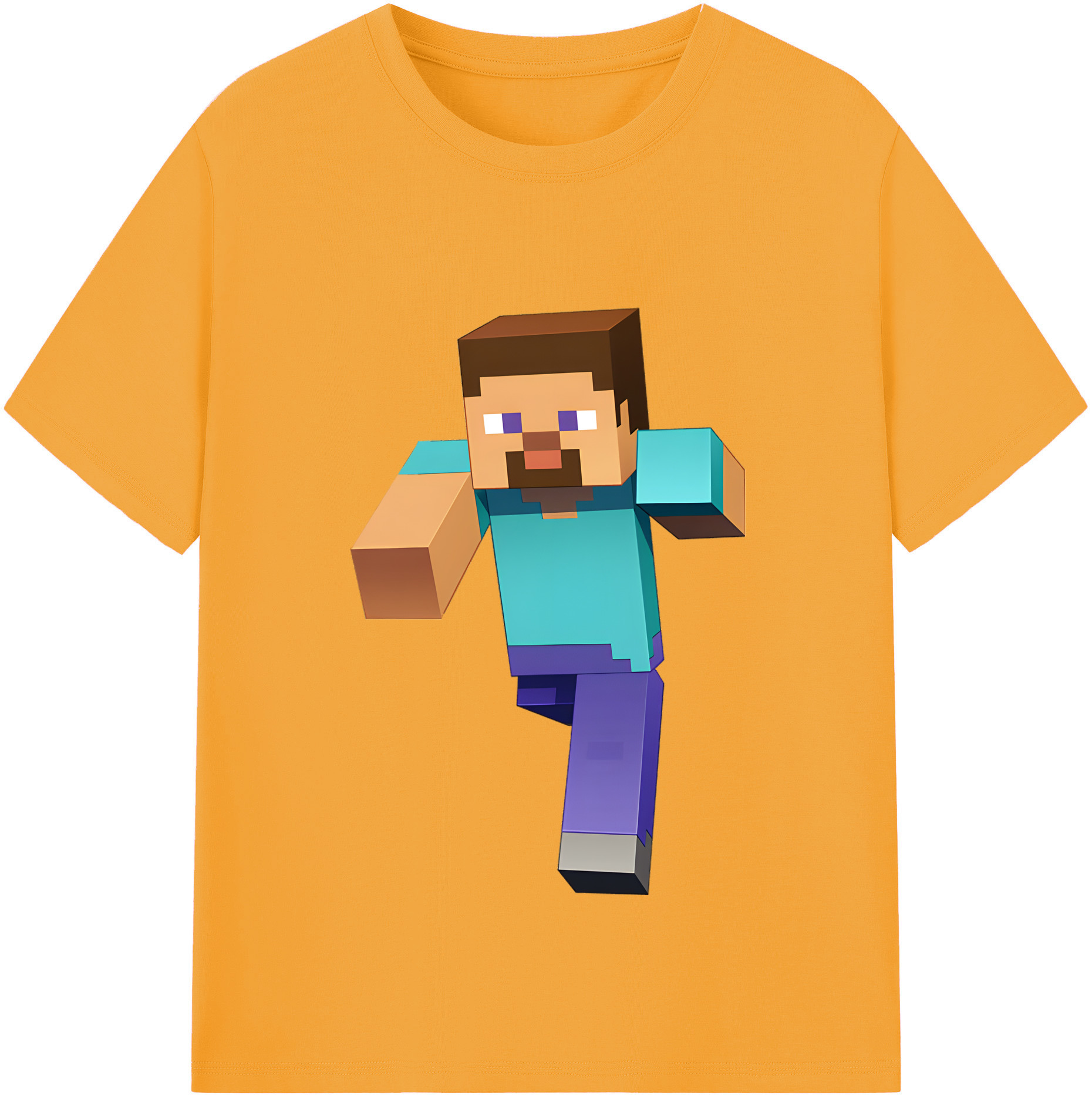 （画像用） マインクラフト ブロックの世界 Minecraft MC Block world レディースカジュアルプリントTシャツ（綿100％）