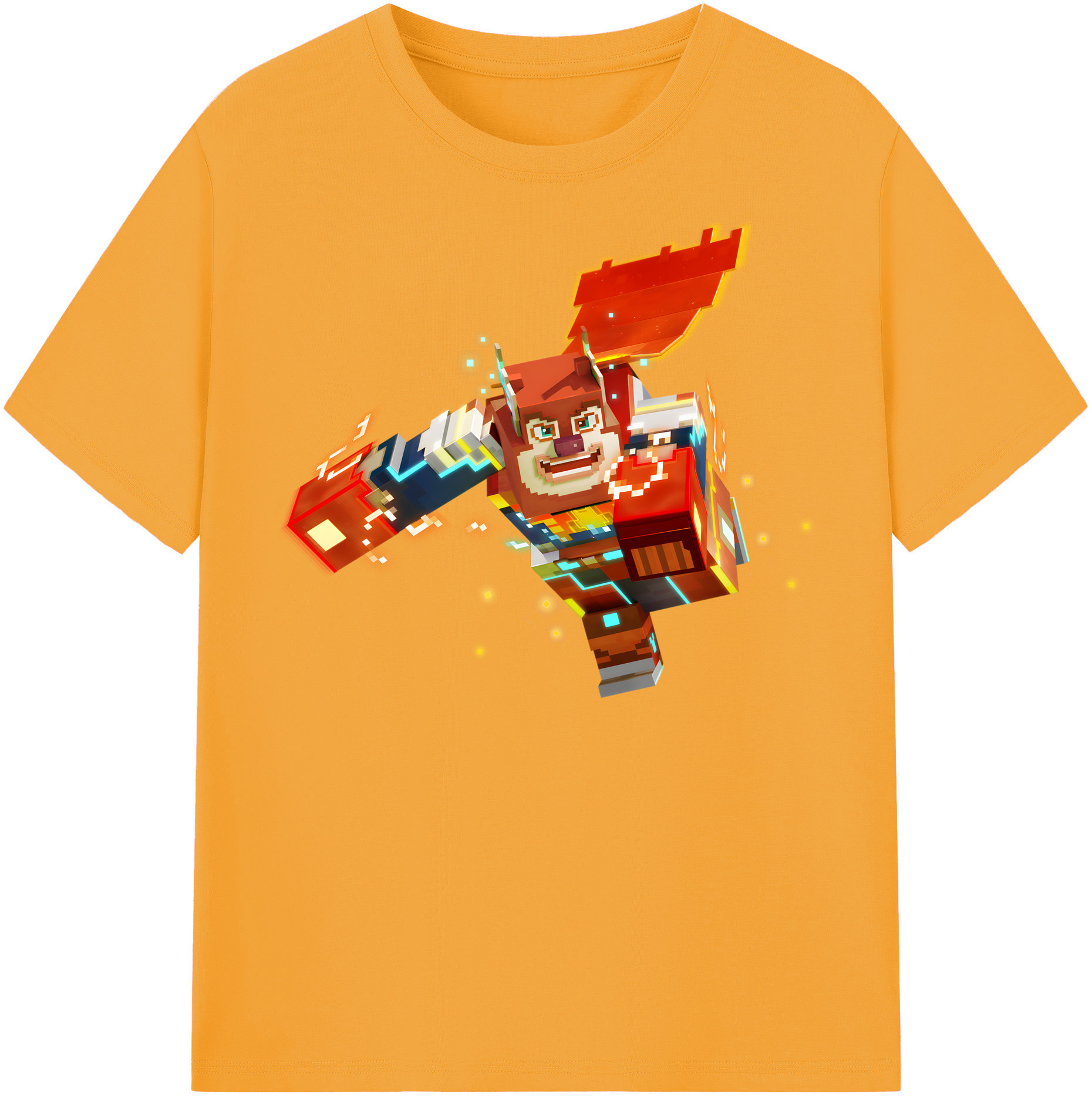 （画像用） マインクラフト ブロックの世界 Minecraft MC Block world レディースカジュアルプリントTシャツ（綿100％）