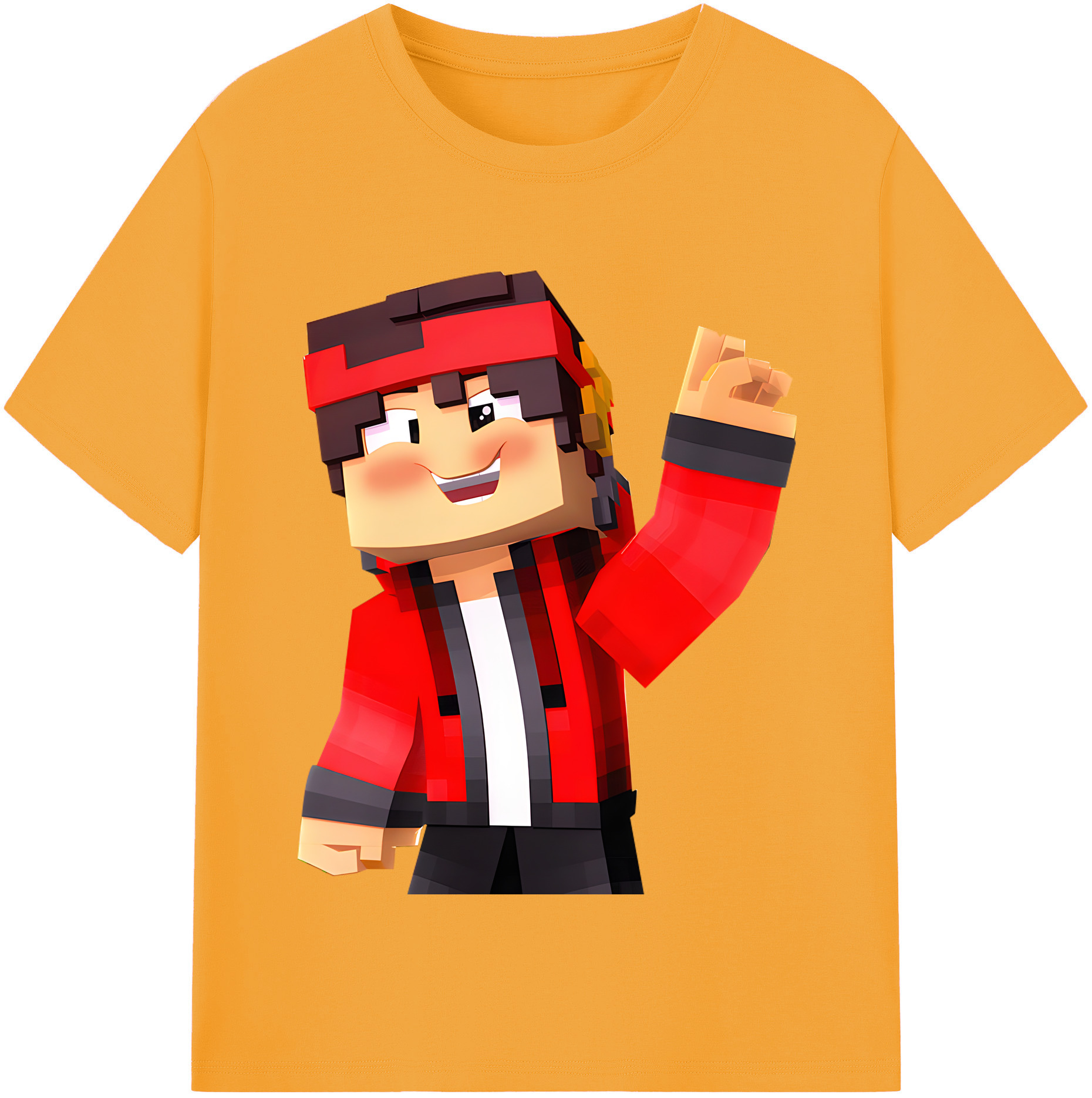 （画像用） マインクラフト ブロックの世界 Minecraft MC Block world レディースカジュアルプリントTシャツ（綿100％）