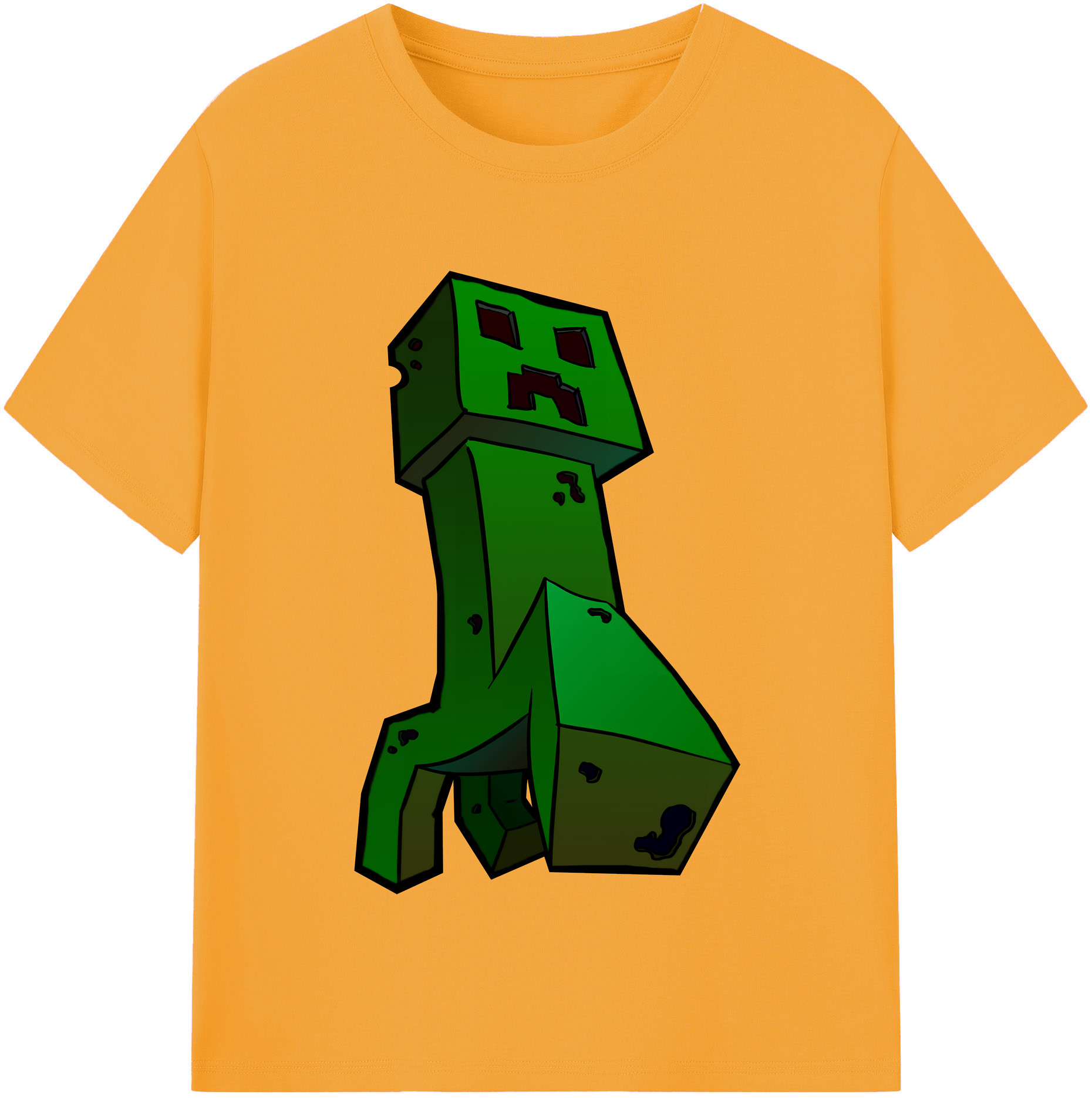 （画像用） マインクラフト ブロックの世界 Minecraft MC Block world レディースカジュアルプリントTシャツ（綿100％）