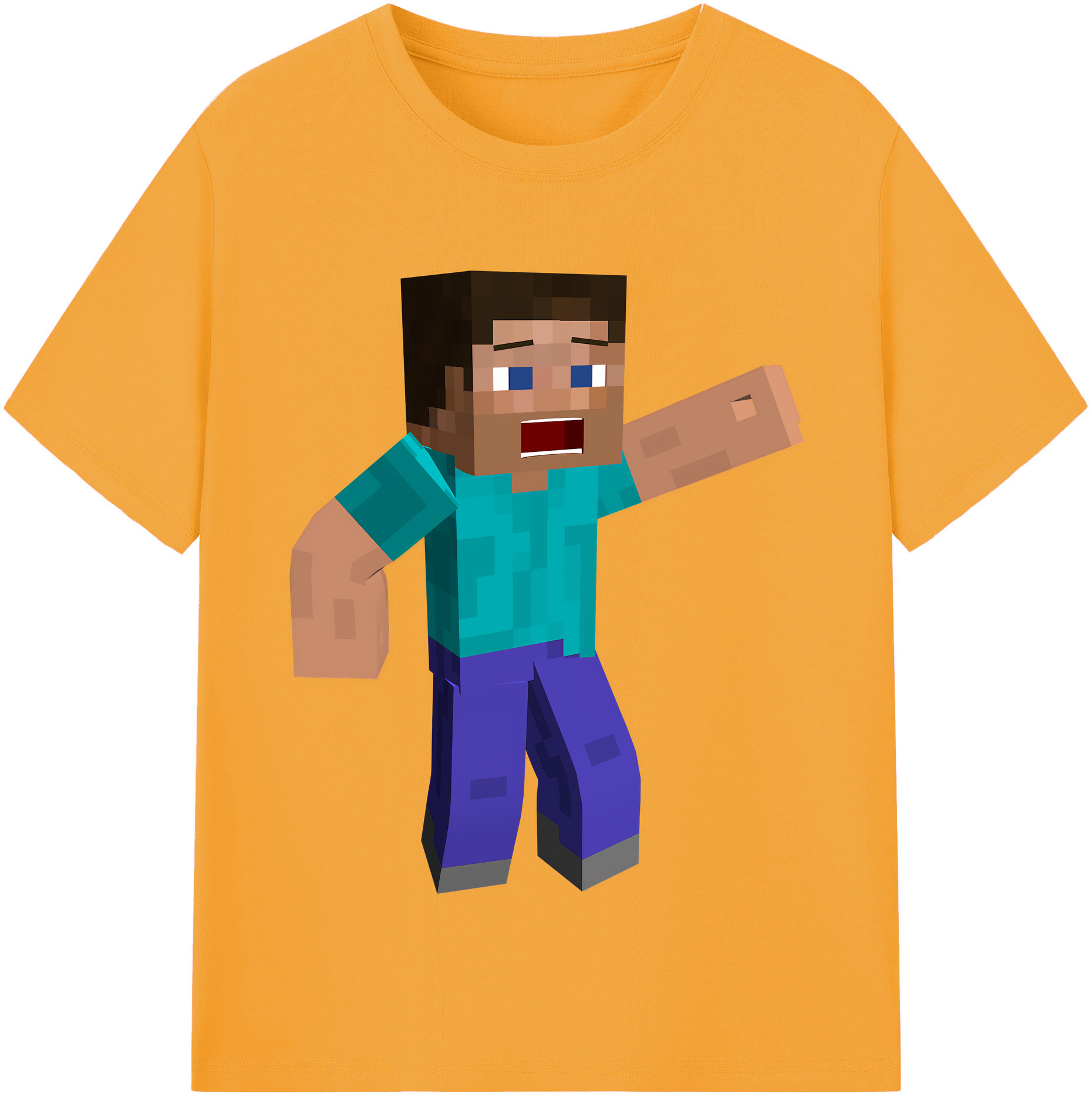 （画像用） マインクラフト ブロックの世界 Minecraft MC Block world レディースカジュアルプリントTシャツ（綿100％）