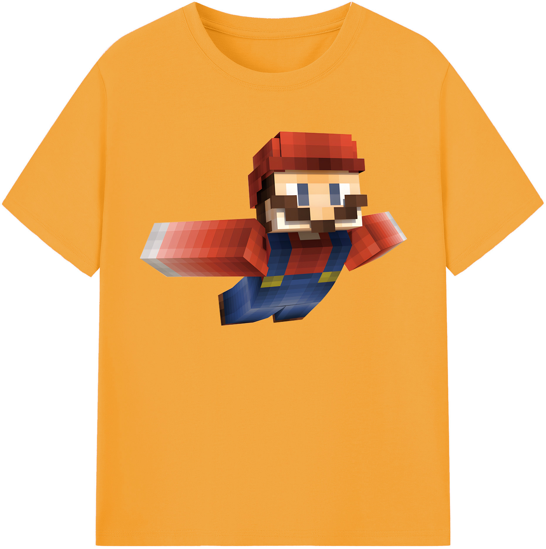 （画像用） マインクラフト ブロックの世界 Minecraft MC Block world レディースカジュアルプリントTシャツ（綿100％）
