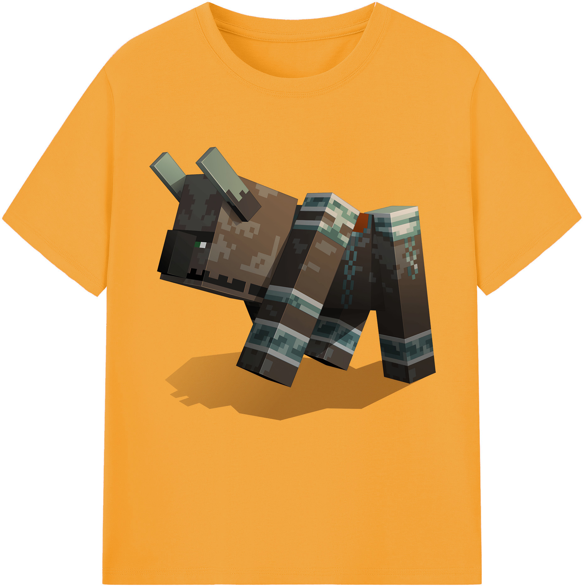 （画像用） マインクラフト ブロックの世界 Minecraft MC Block world レディースカジュアルプリントTシャツ（綿100％）