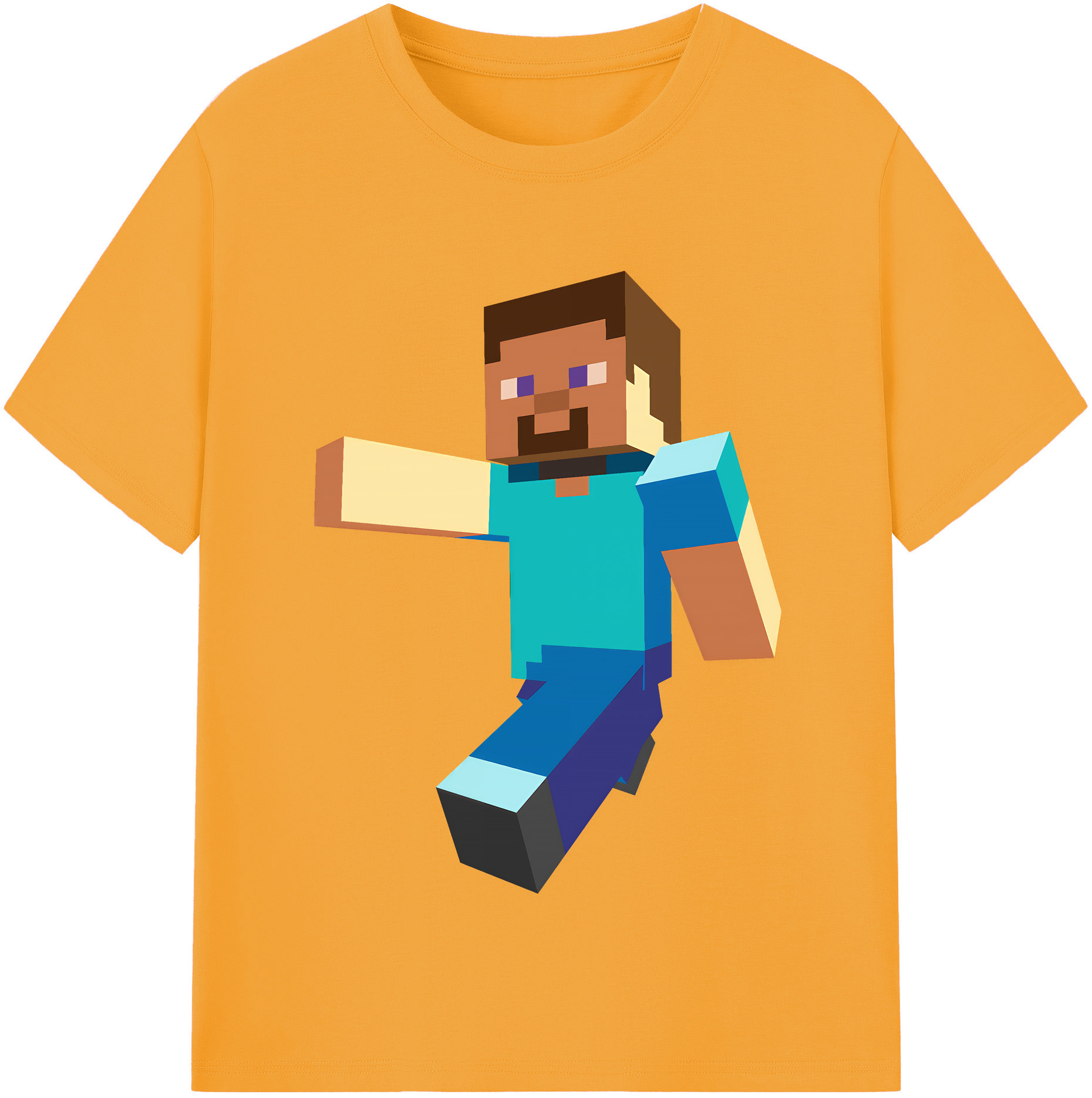 （画像用） マインクラフト ブロックの世界 Minecraft MC Block world レディースカジュアルプリントTシャツ（綿100％）
