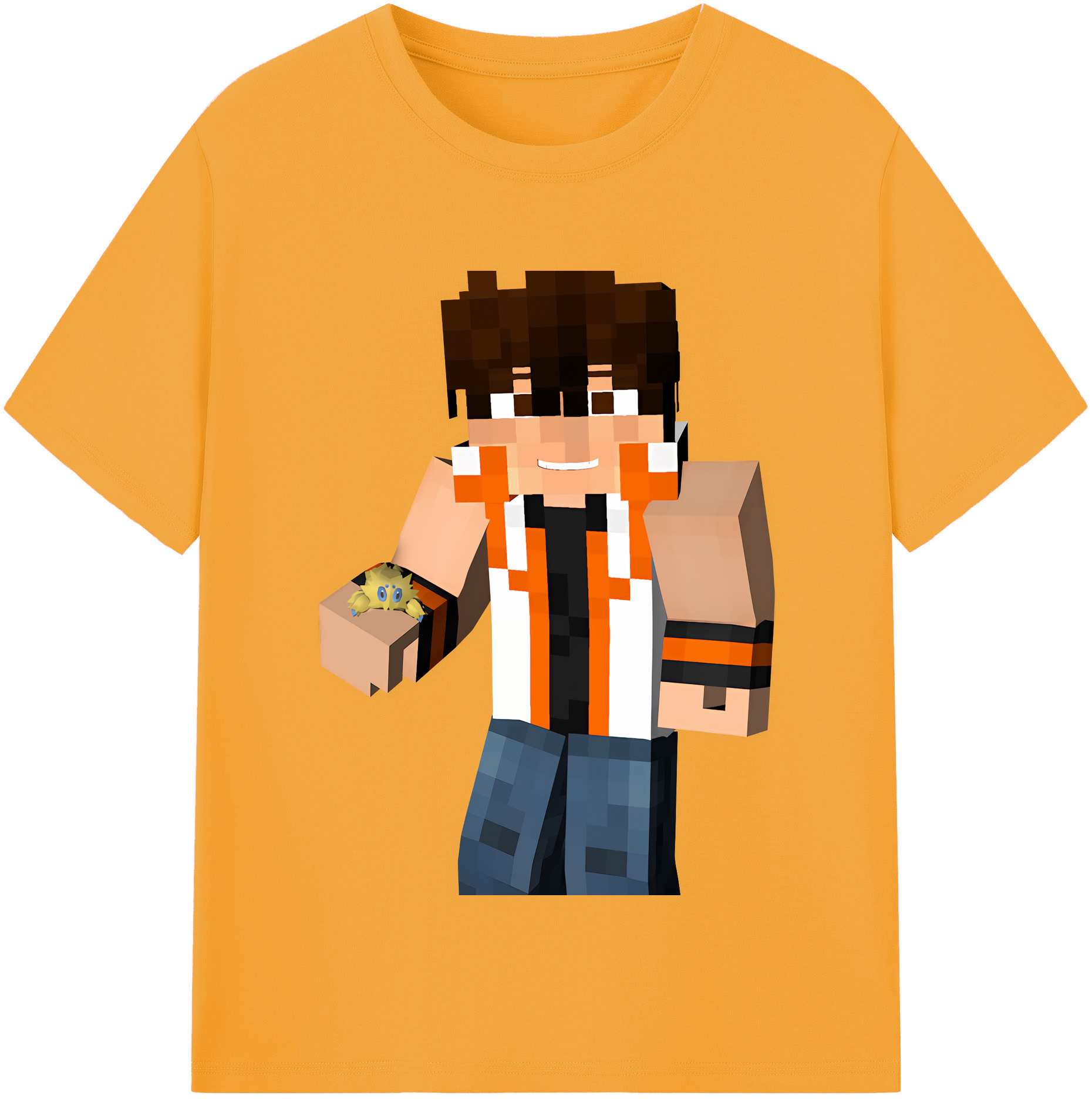 （画像用） マインクラフト ブロックの世界 Minecraft MC Block world レディースカジュアルプリントTシャツ（綿100％）