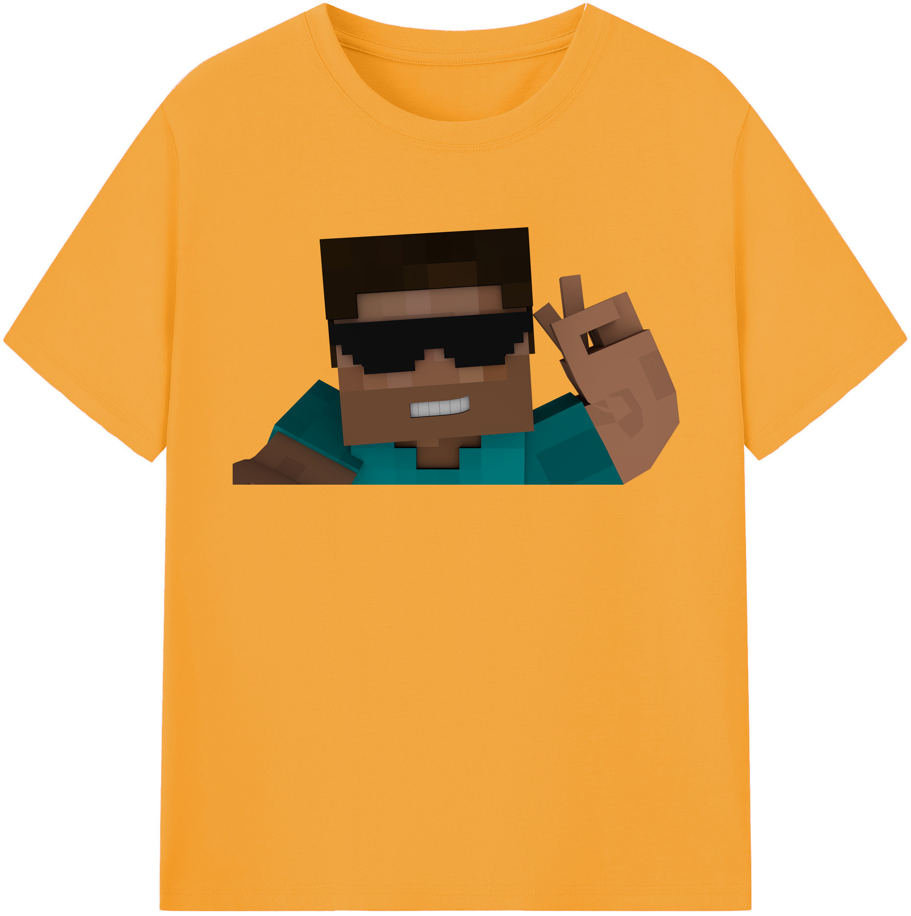 （画像用） マインクラフト ブロックの世界 Minecraft MC Block world レディースカジュアルプリントTシャツ（綿100％）