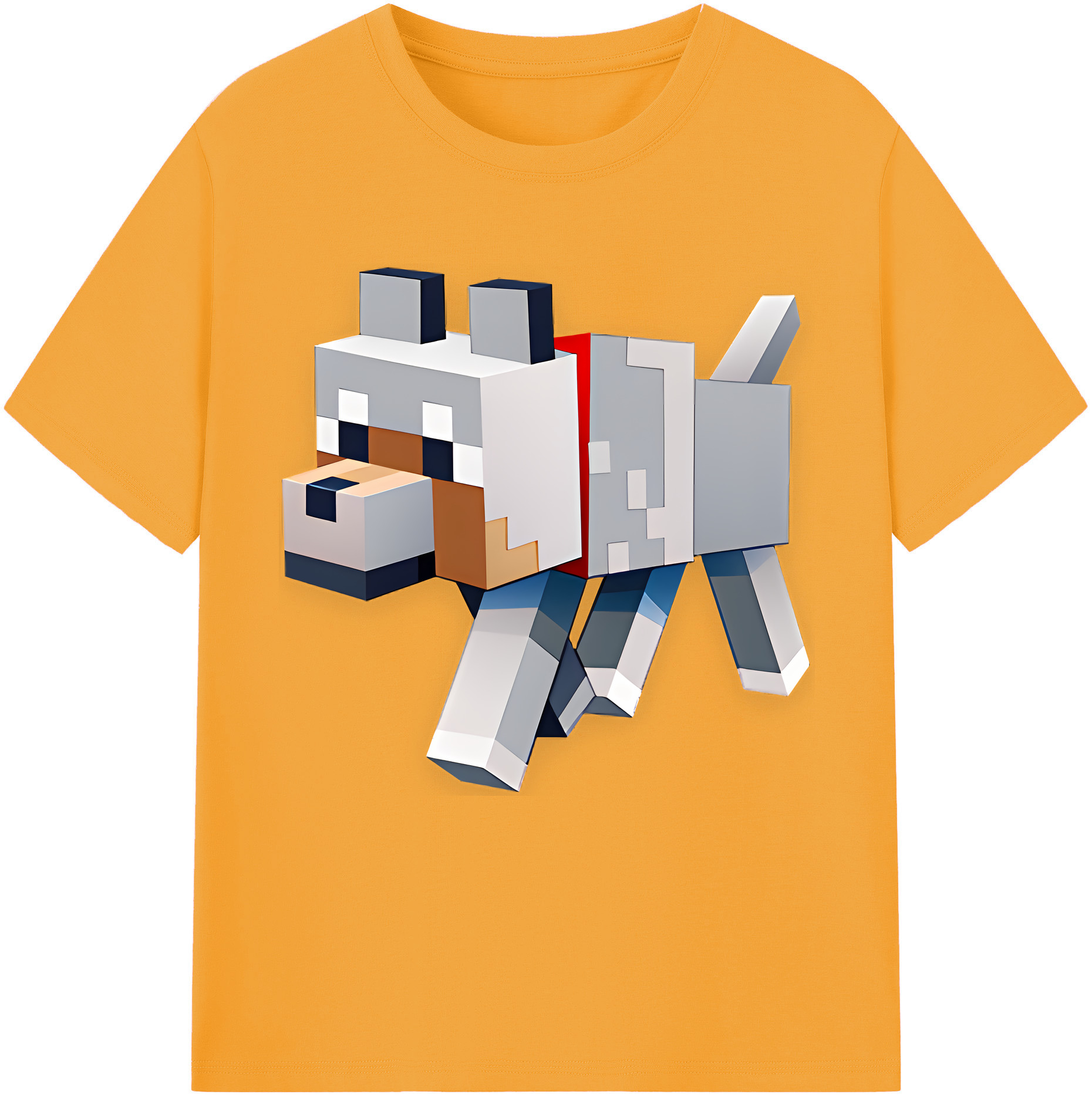 （画像用） マインクラフト ブロックの世界 Minecraft MC Block world レディースカジュアルプリントTシャツ（綿100％）