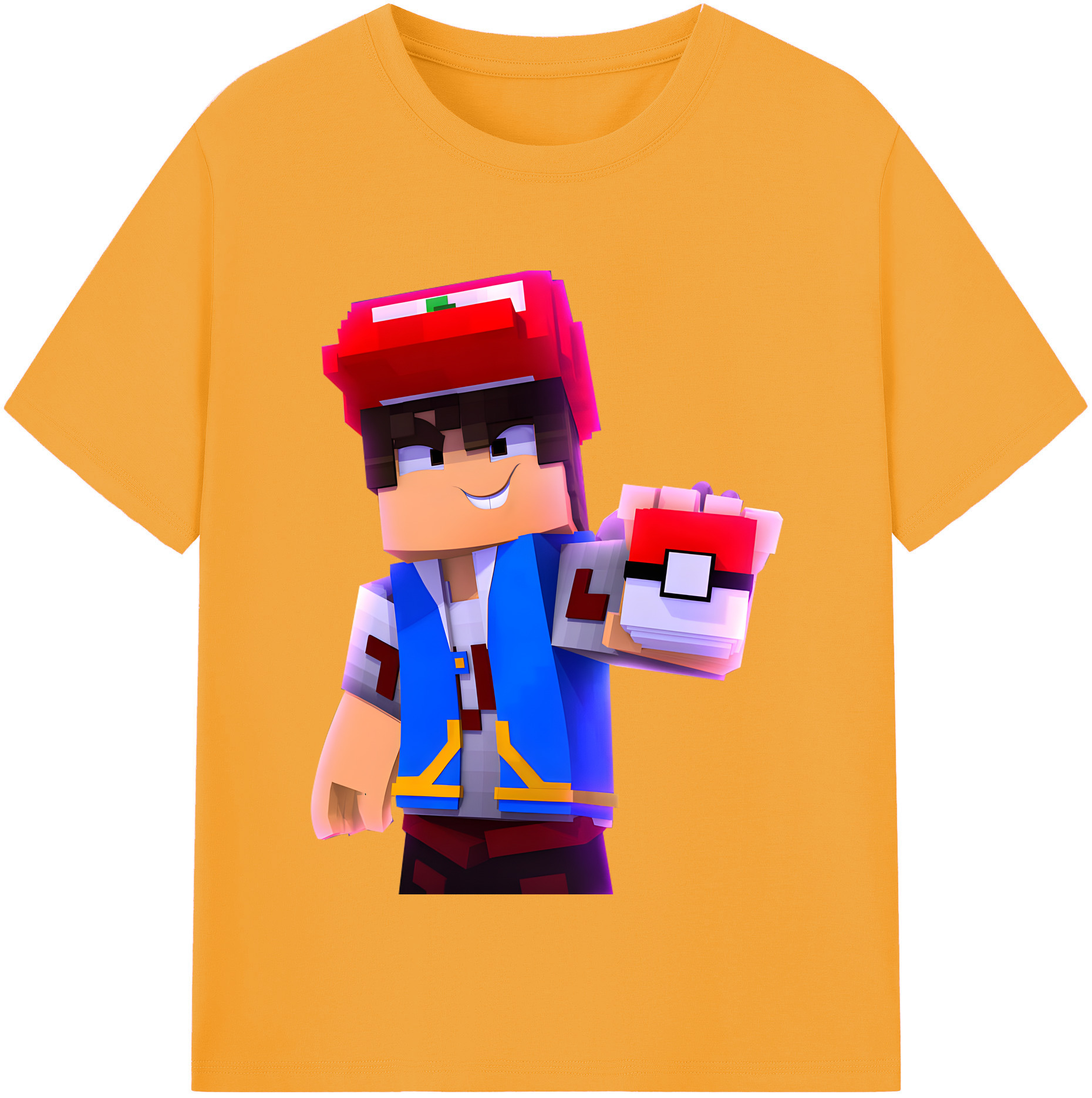 （画像用） マインクラフト ブロックの世界 Minecraft MC Block world レディースカジュアルプリントTシャツ（綿100％）