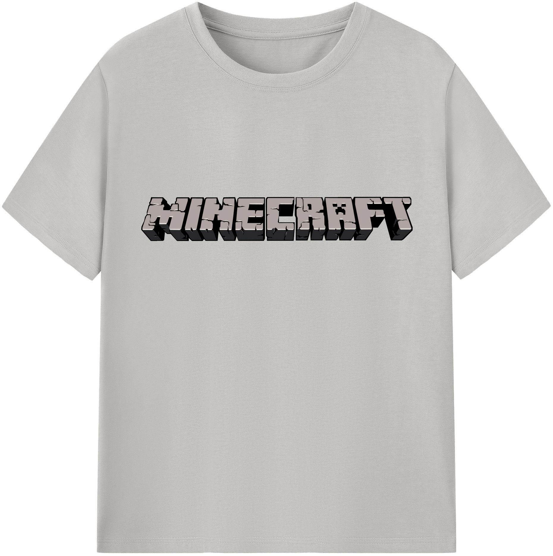 （画像用） マインクラフト ブロックの世界 Minecraft MC Block world レディースカジュアルプリントTシャツ（綿100％）