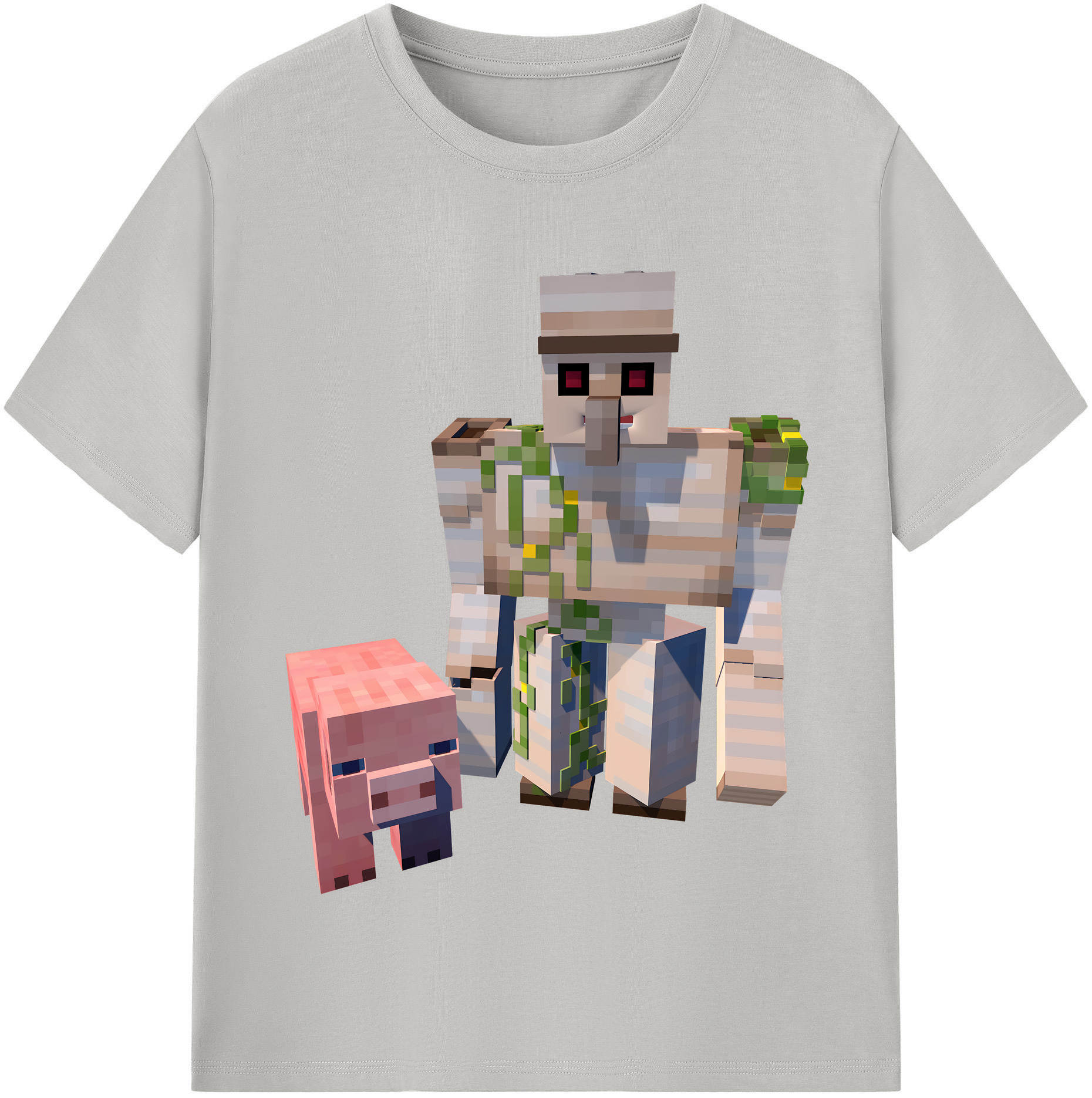 （画像用） マインクラフト ブロックの世界 Minecraft MC Block world レディースカジュアルプリントTシャツ（綿100％）