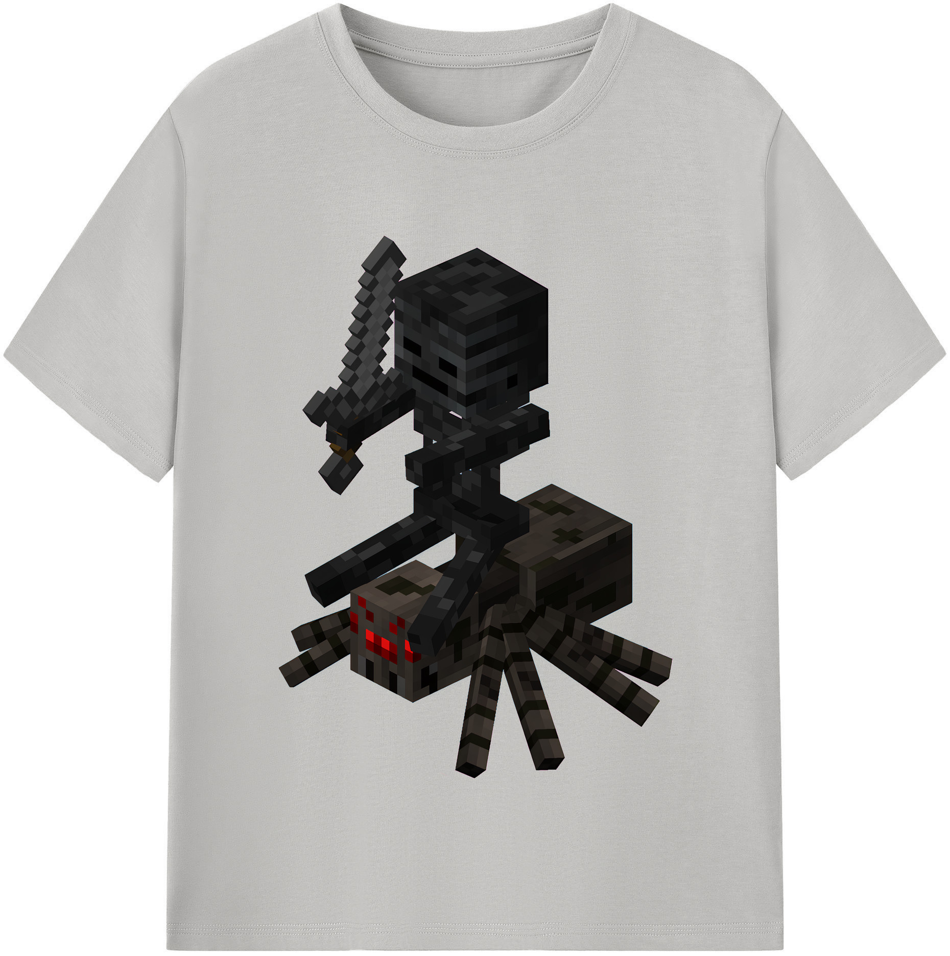 （画像用） マインクラフト ブロックの世界 Minecraft MC Block world レディースカジュアルプリントTシャツ（綿100％）