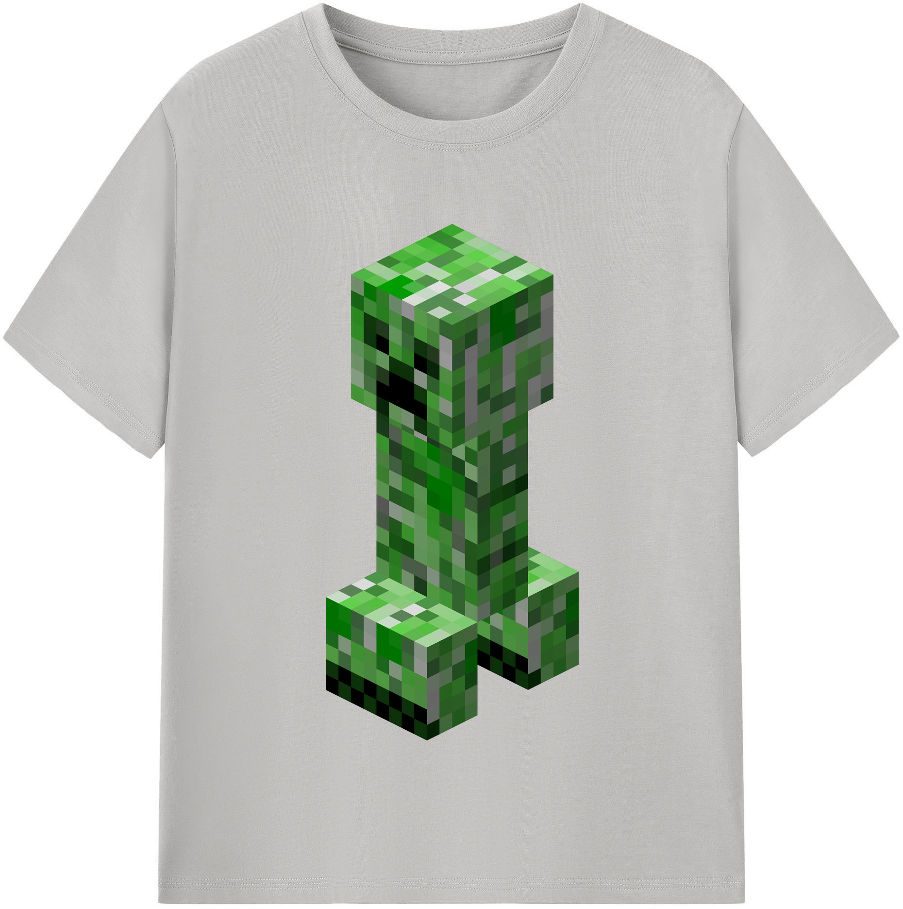 （画像用） マインクラフト ブロックの世界 Minecraft MC Block world レディースカジュアルプリントTシャツ（綿100％）