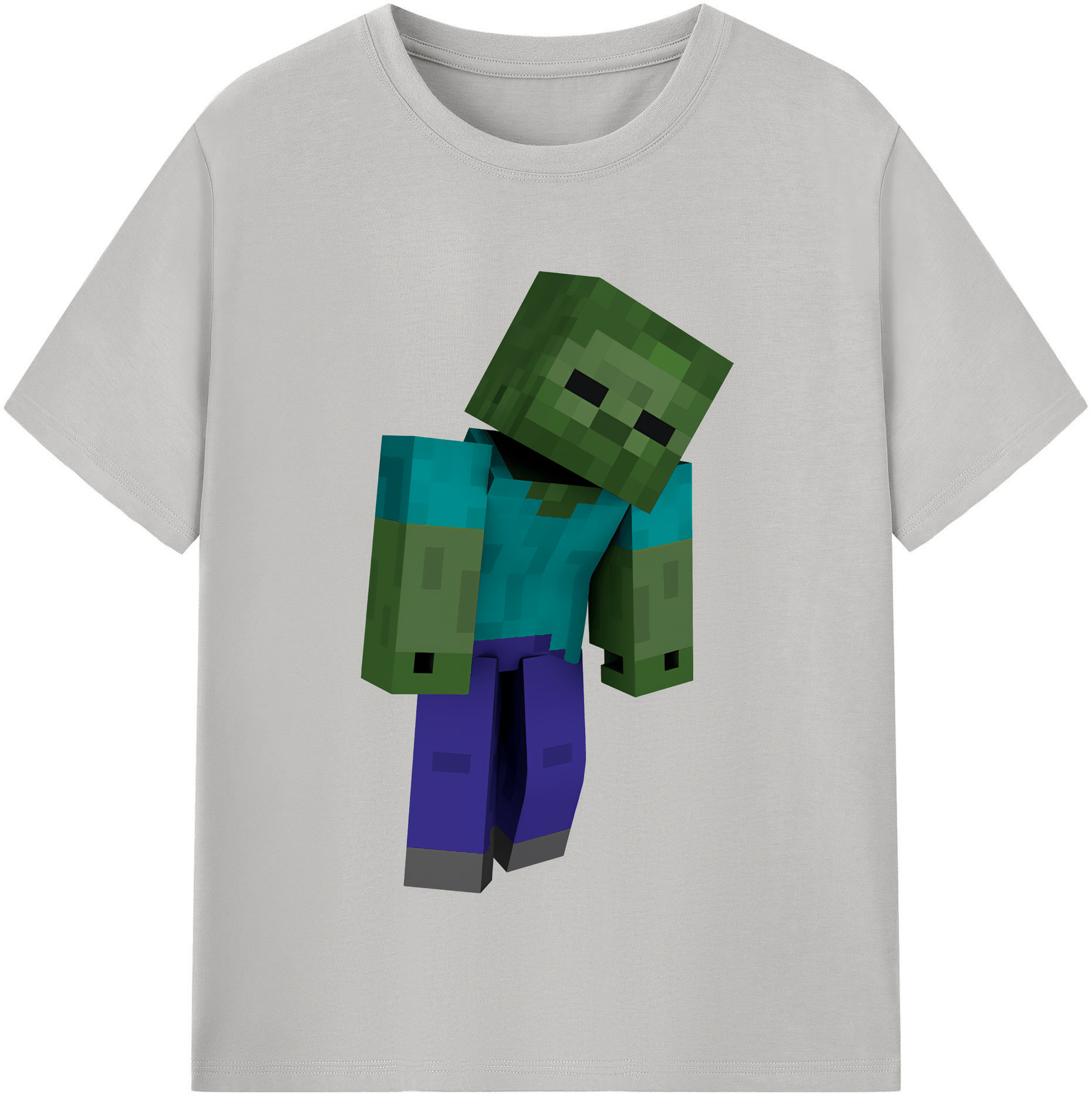 （画像用） マインクラフト ブロックの世界 Minecraft MC Block world レディースカジュアルプリントTシャツ（綿100％）