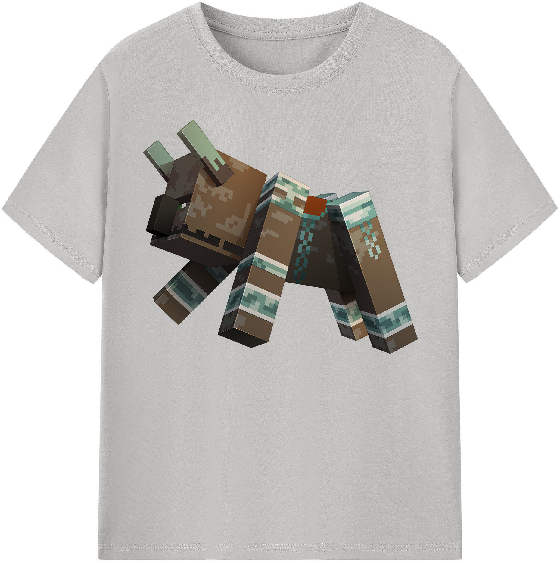 （画像用） マインクラフト ブロックの世界 Minecraft MC Block world レディースカジュアルプリントTシャツ（綿100％）