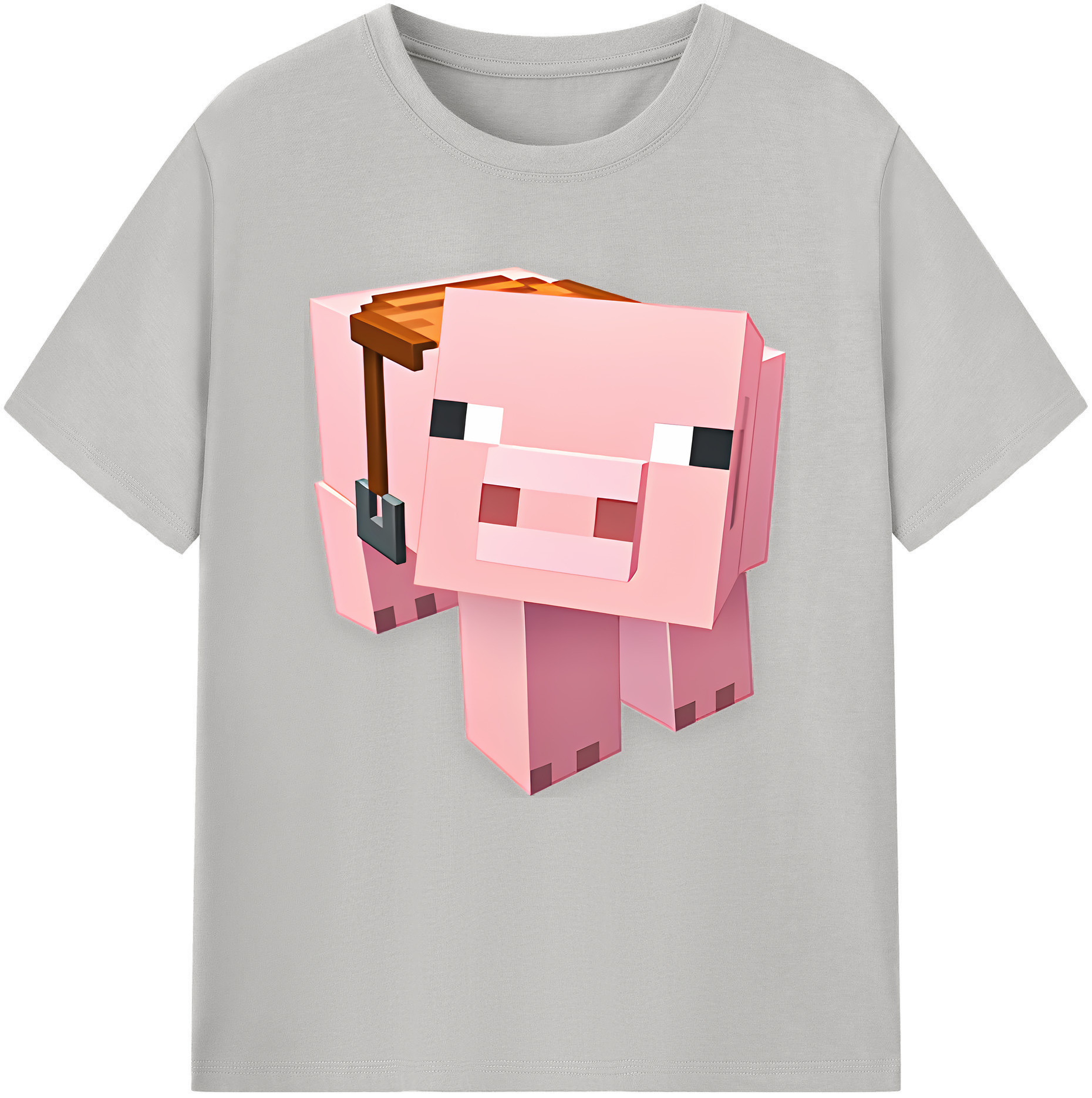（画像用） マインクラフト ブロックの世界 Minecraft MC Block world レディースカジュアルプリントTシャツ（綿100％）